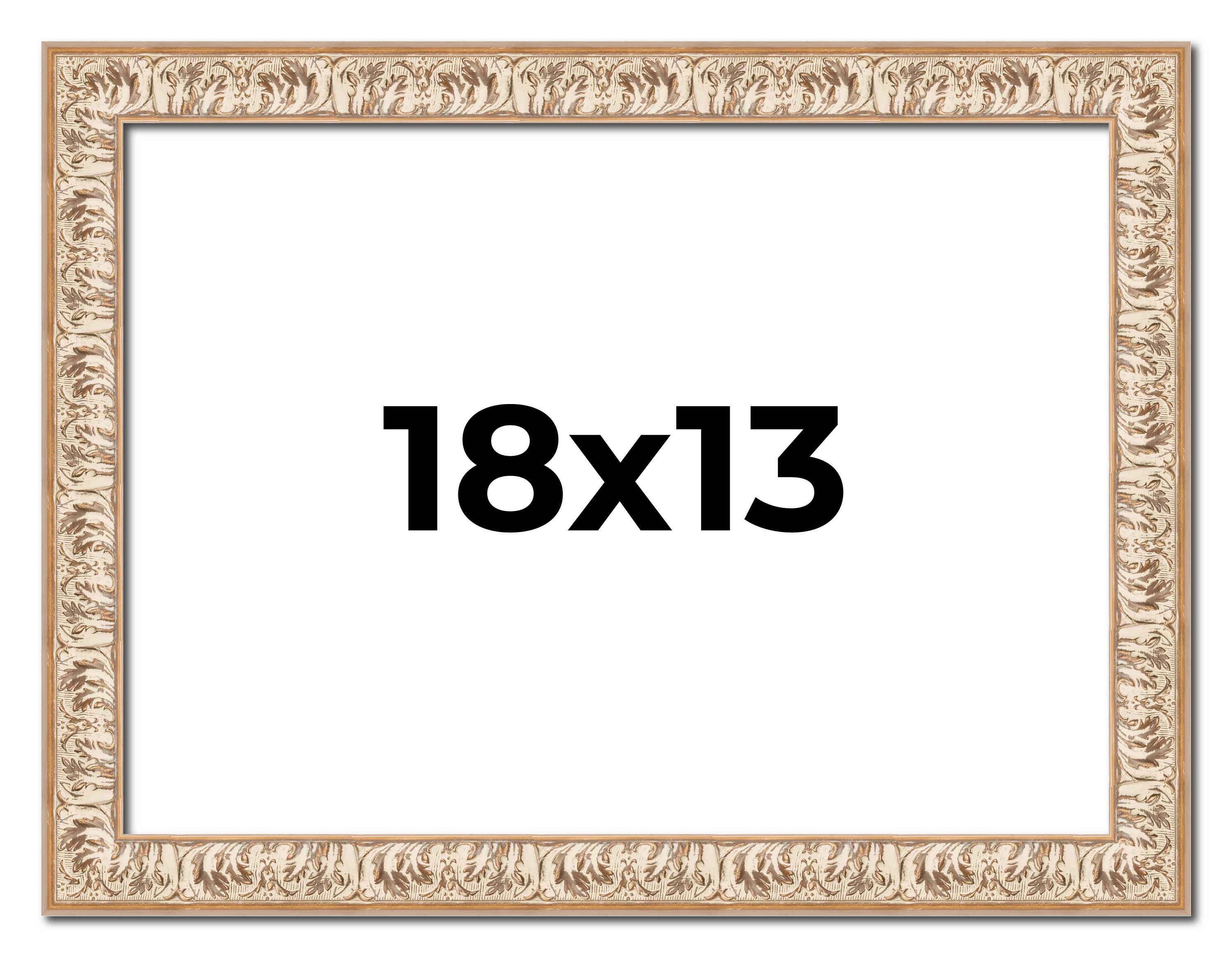 18x13 Frame White Real Wood Picture Frame Width 1.5 inches | Interior Frame Dept main product image