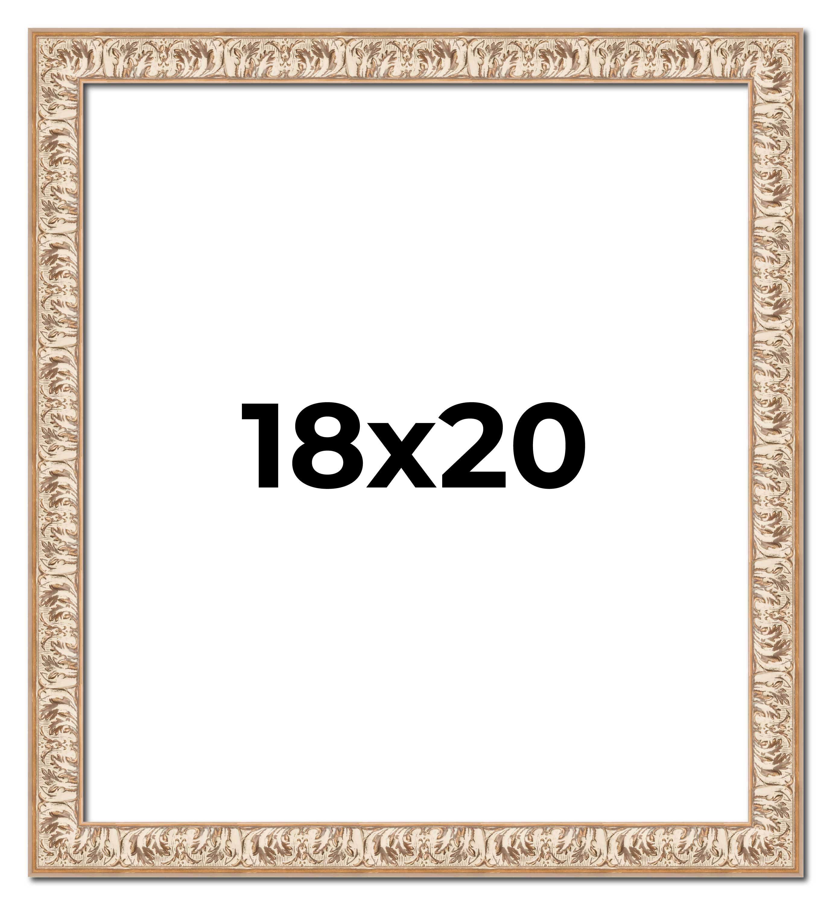 18x20 Frame White Real Wood Picture Frame Width 1.5 inches | Interior Frame Dept main product image