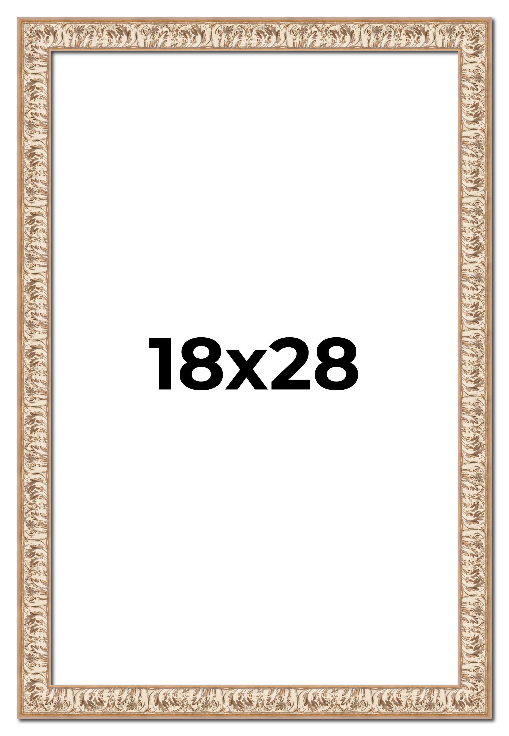 18x28 Frame White Real Wood Picture Frame Width 1.5 inches | Interior Frame Dept main product image