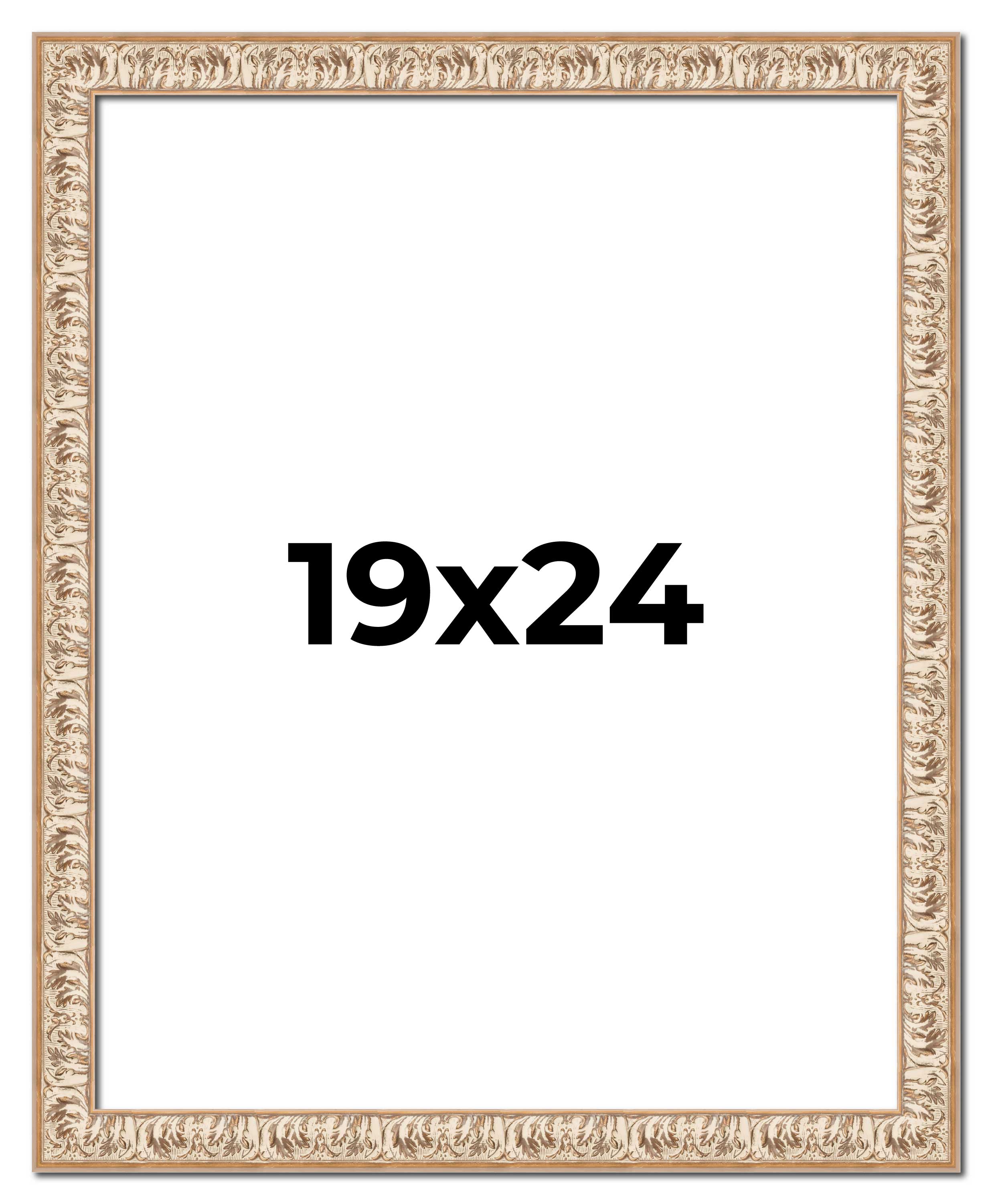 19x24 Frame White Real Wood Picture Frame Width 1.5 inches | Interior Frame Dept main product image