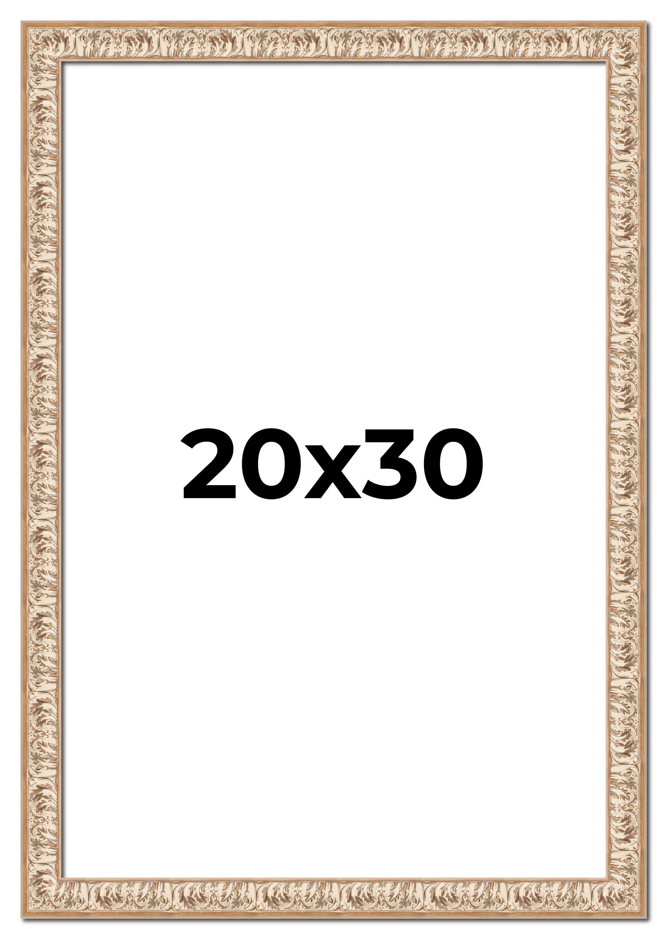 20x30 Frame White Real Wood Picture Frame Width 1.5 inches | Interior Frame Dept main product image