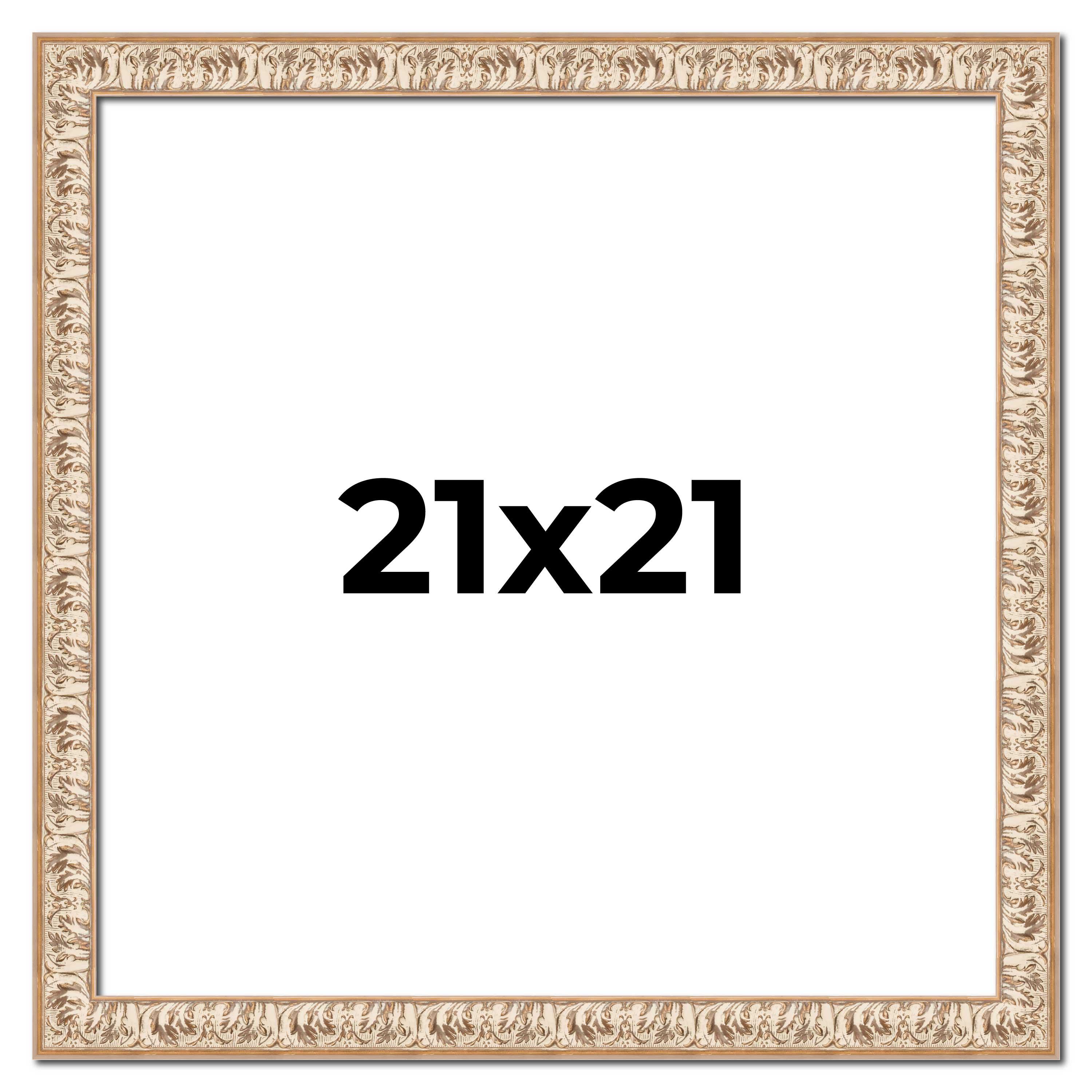 21x21 Frame White Real Wood Picture Frame Width 1.5 inches | Interior Frame Dept main product image