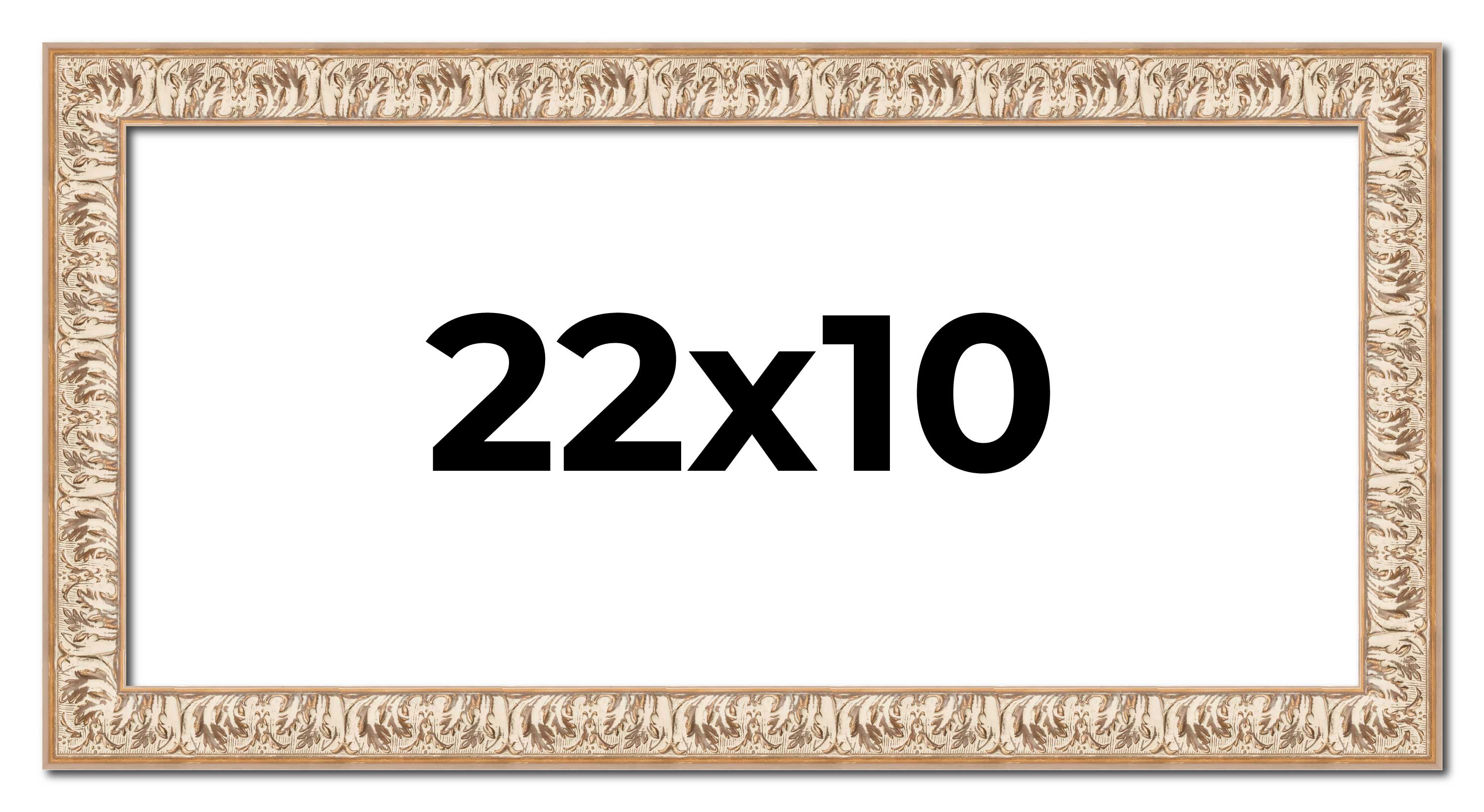 22x10 Frame White Real Wood Picture Frame Width 1.5 inches | Interior Frame Dept main product image