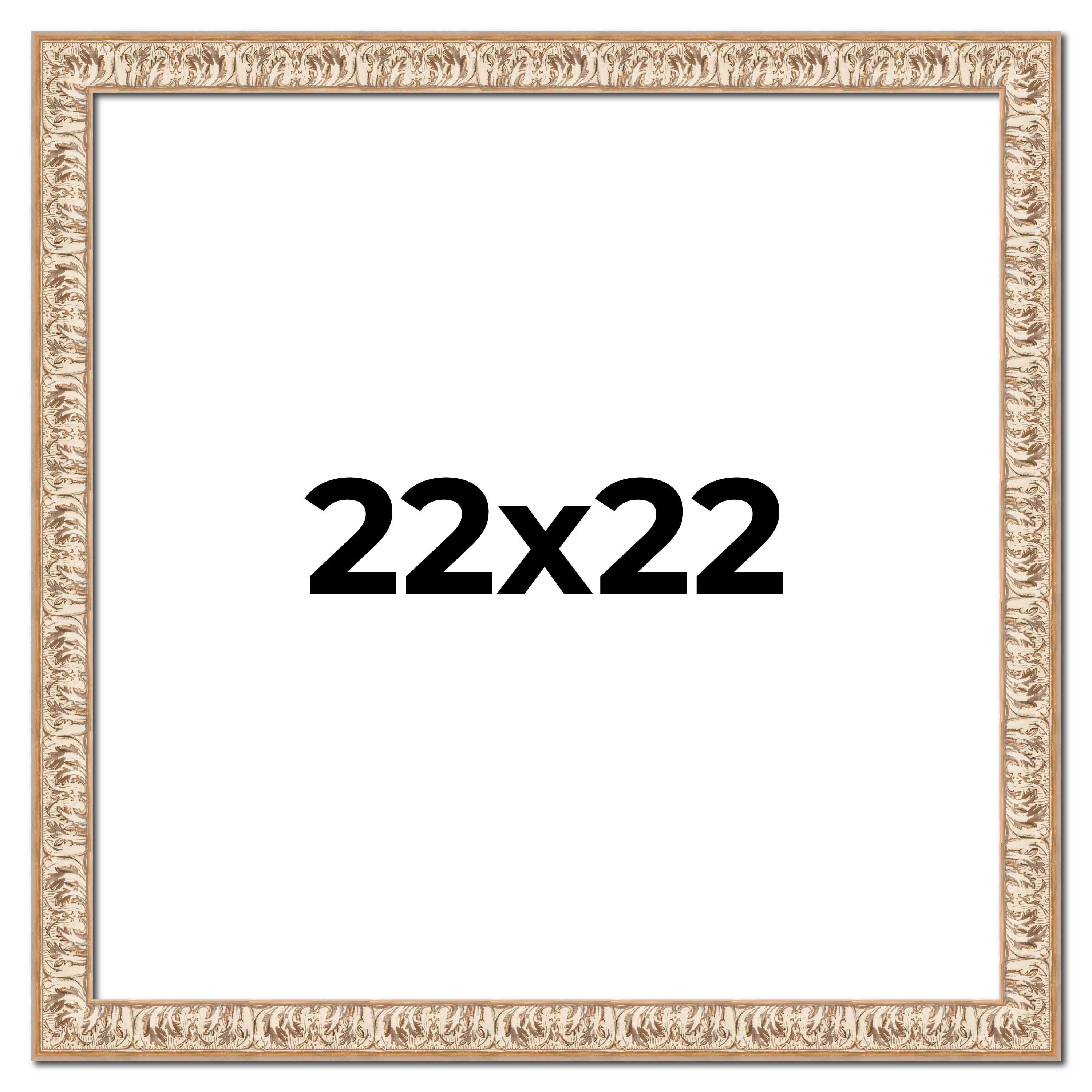 22x22 Frame White Real Wood Picture Frame Width 1.5 inches | Interior Frame Dept main product image