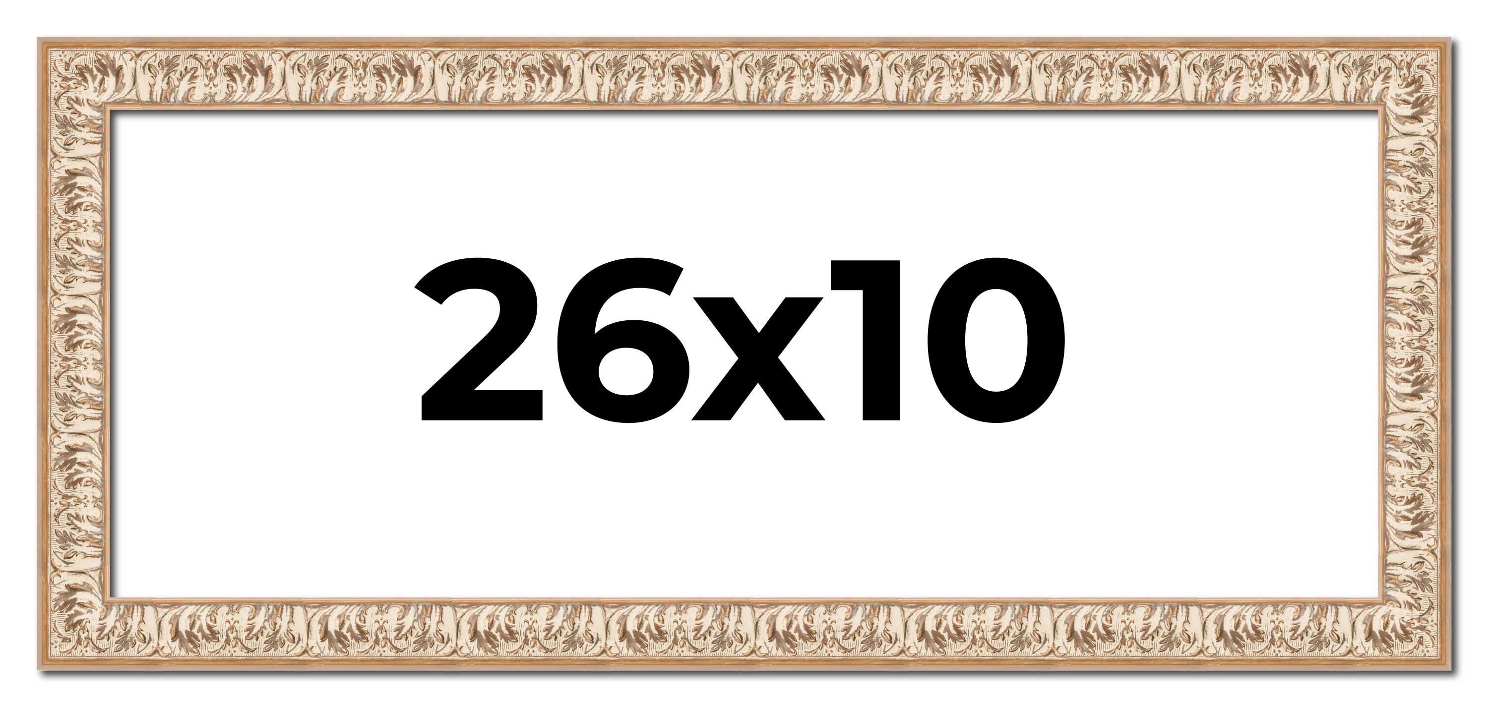 26x10 Frame White Real Wood Picture Frame Width 1.5 inches | Interior Frame Dept main product image