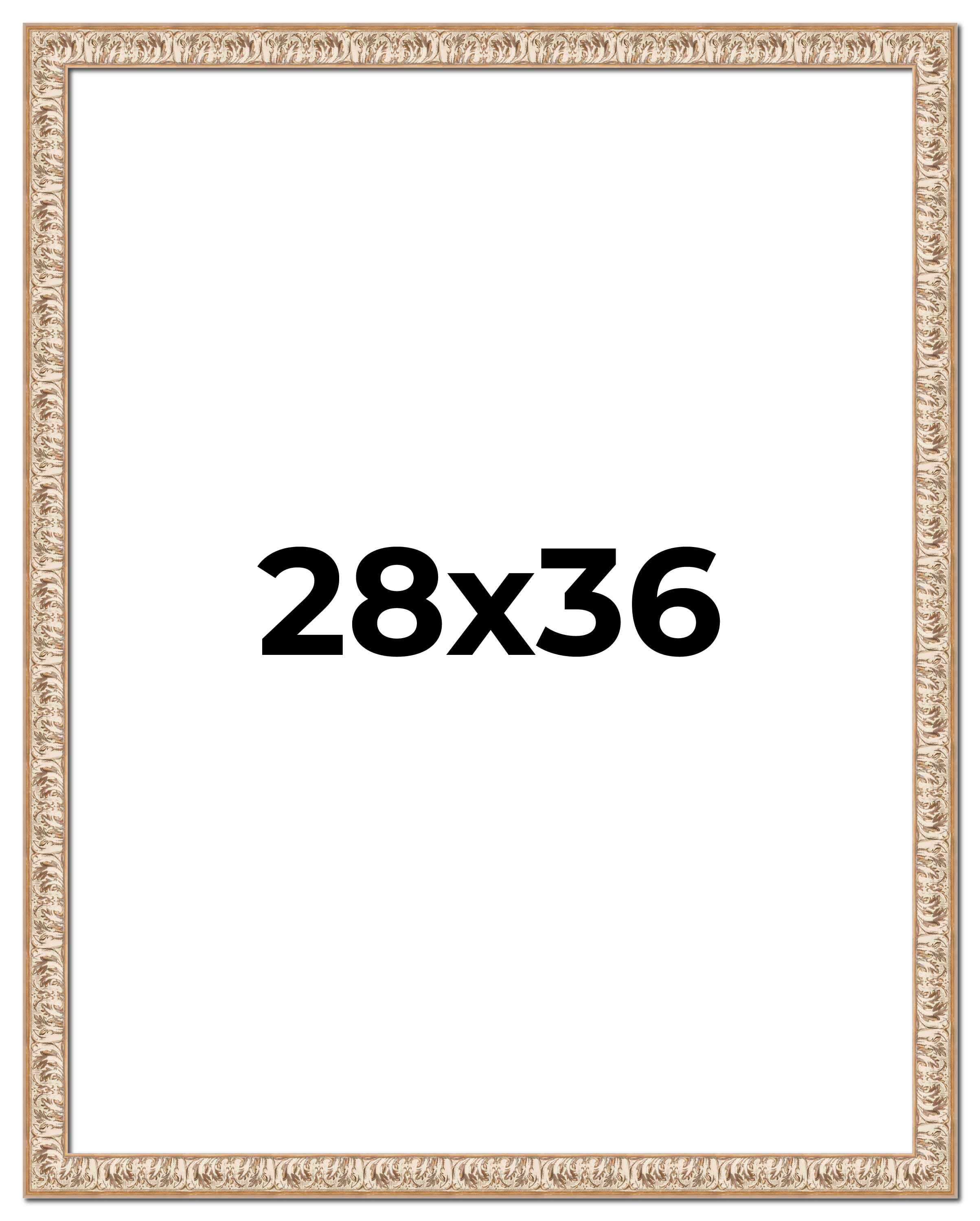 28x36 Frame White Real Wood Picture Frame Width 1.5 inches | Interior Frame Dept main product image