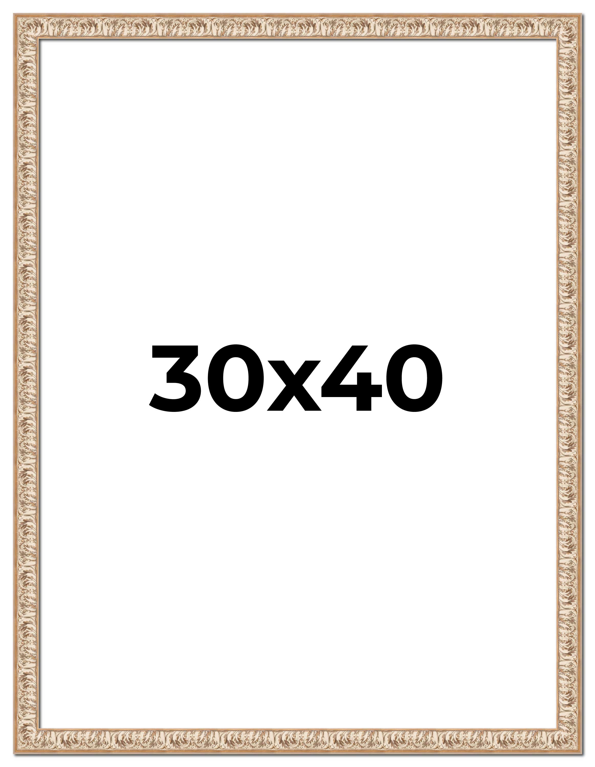30x40 Frame White Real Wood Picture Frame Width 1.5 inches | Interior Frame Dept main product image