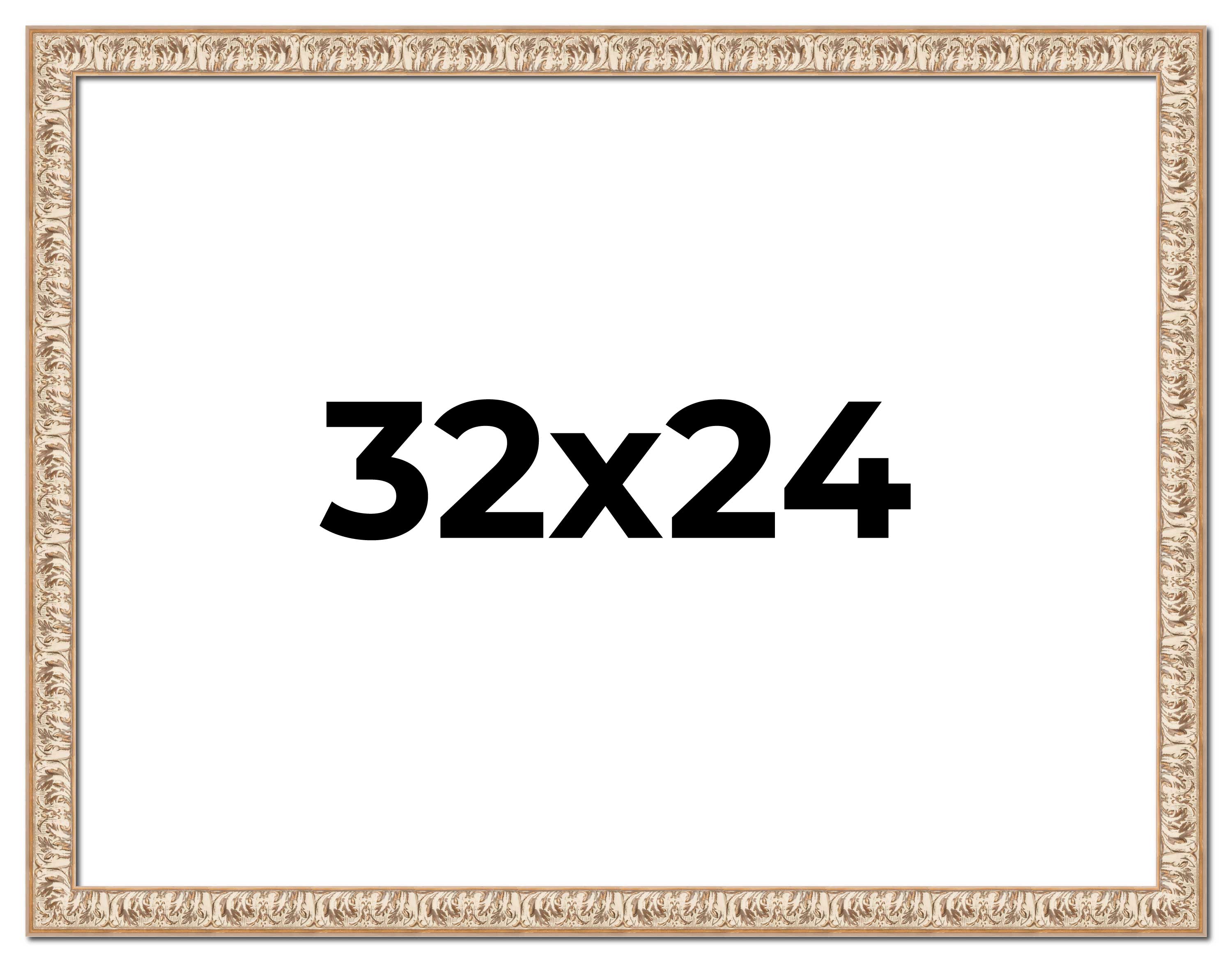 32x24 Frame White Real Wood Picture Frame Width 1.5 inches | Interior Frame Dept main product image