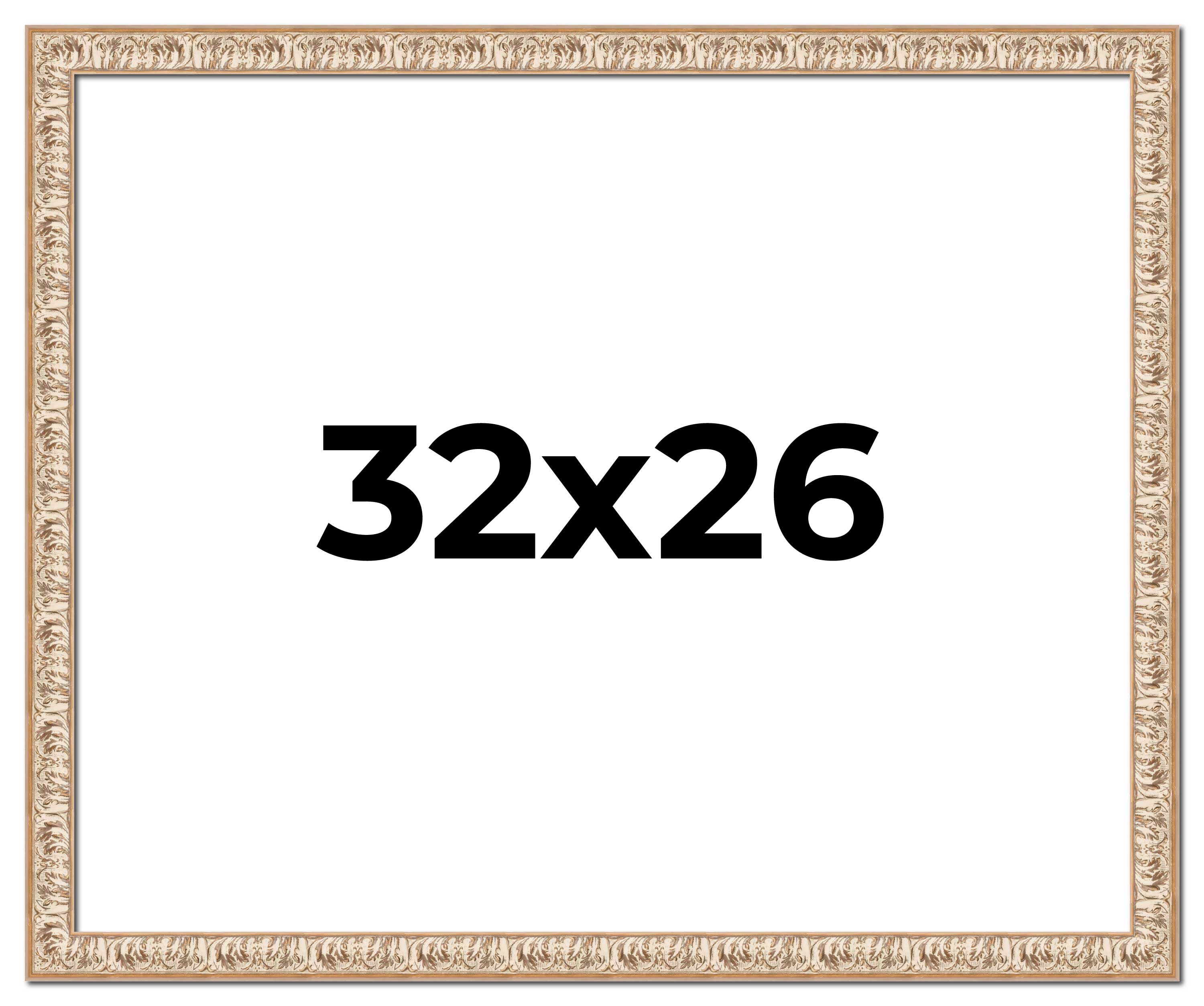 32x26 Frame White Real Wood Picture Frame Width 1.5 inches | Interior Frame Dept main product image