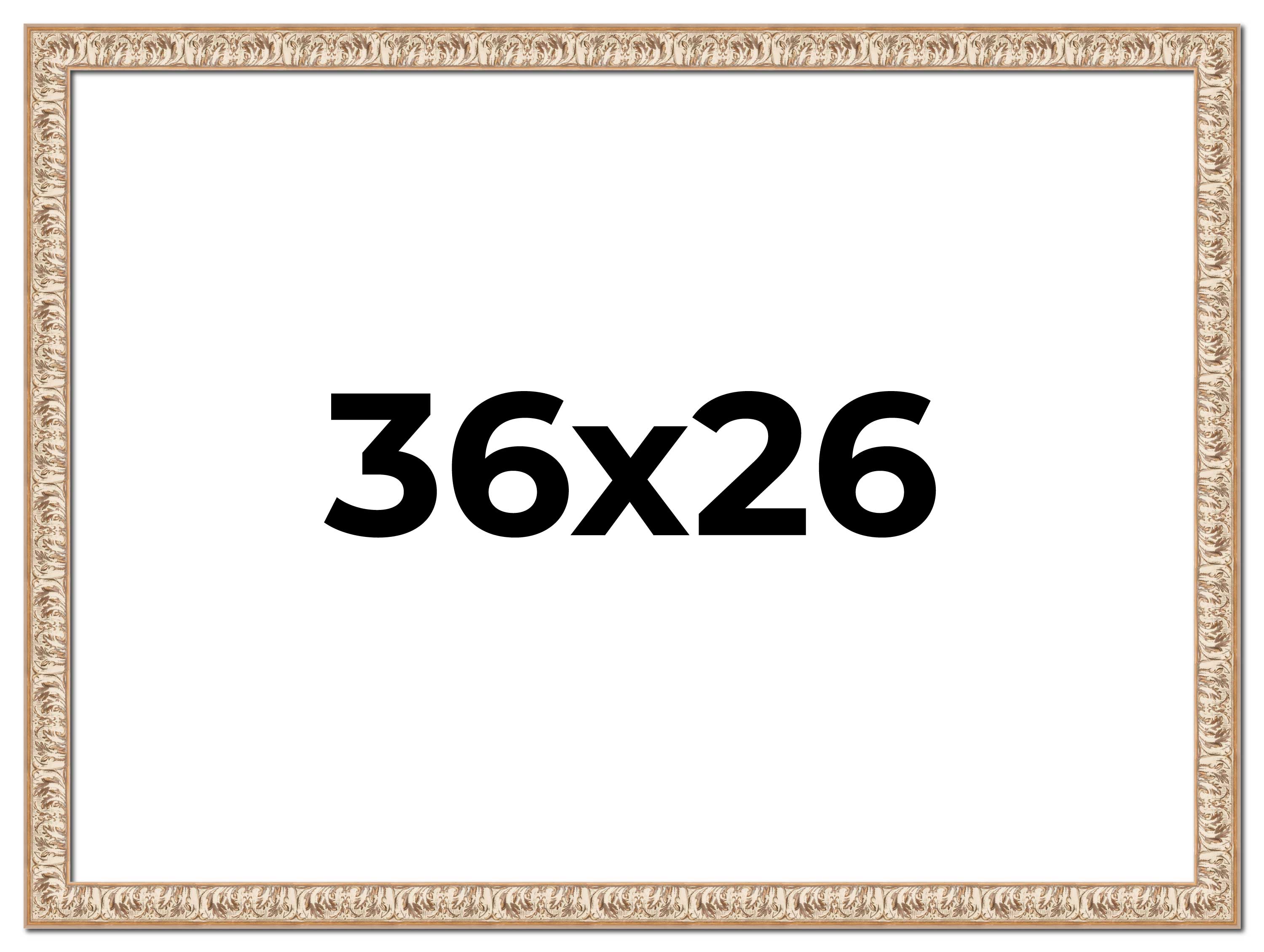 36x26 Frame White Real Wood Picture Frame Width 1.5 inches | Interior Frame Dept main product image
