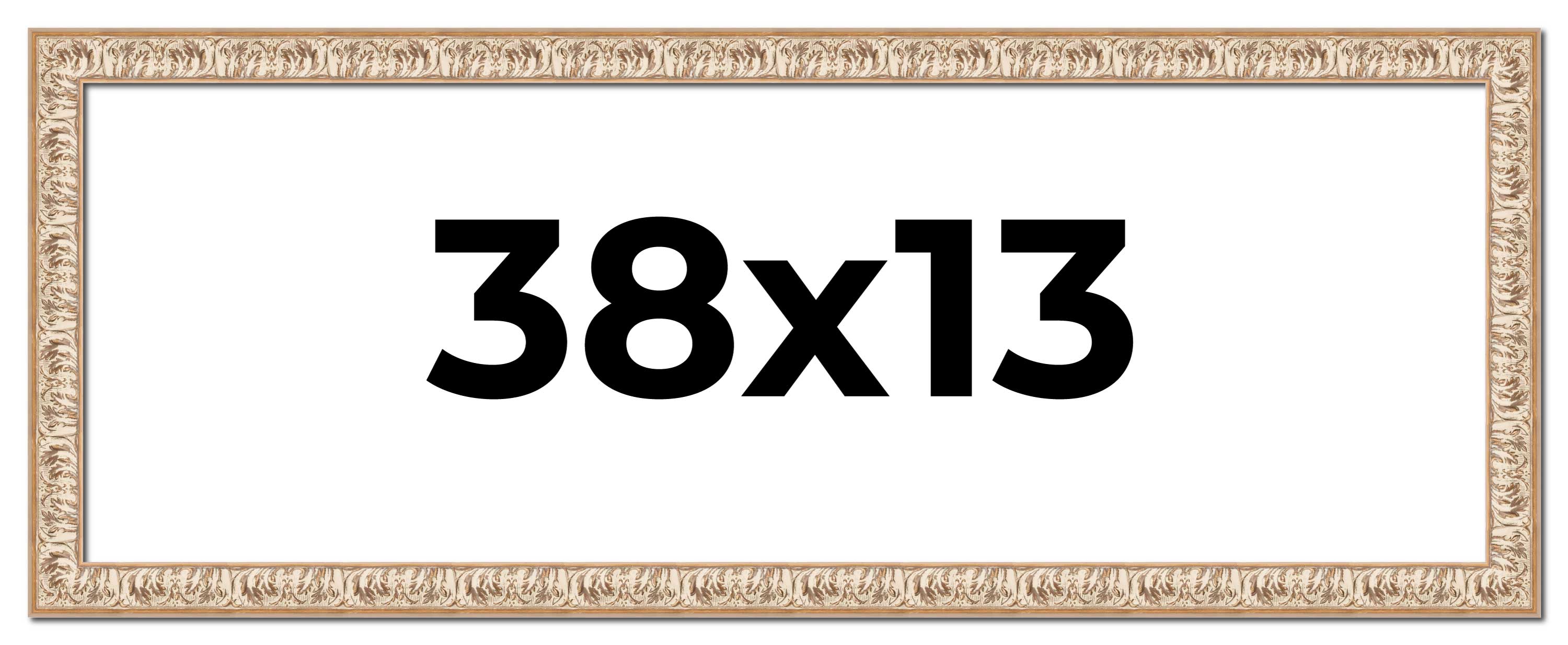 38x13 Frame White Real Wood Picture Frame Width 1.5 inches | Interior Frame Dept main product image