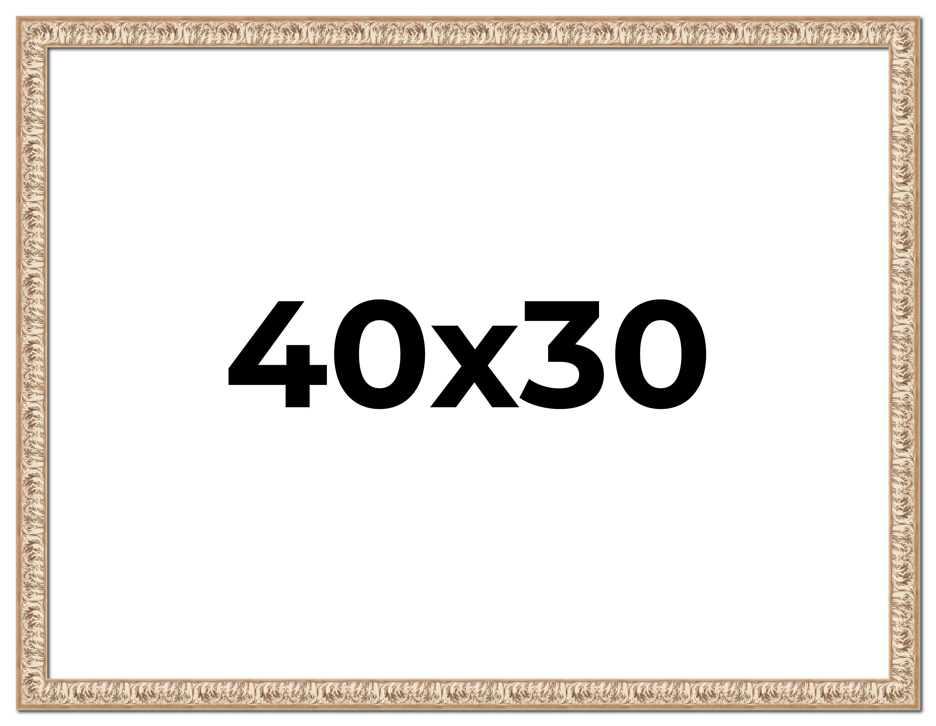 40x30 Frame White Real Wood Picture Frame Width 1.5 inches | Interior Frame Dept main product image