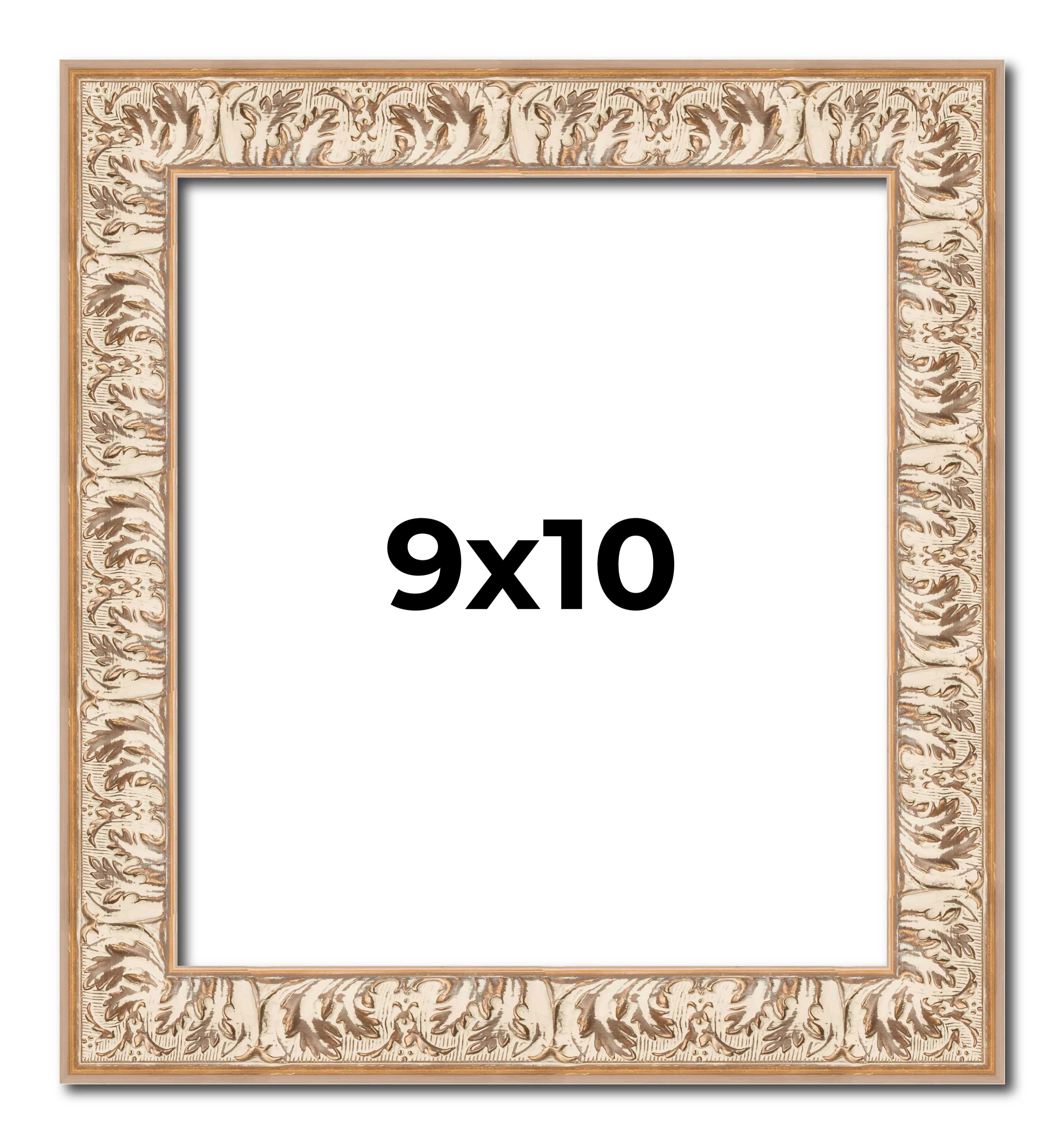 9x10 Frame White Real Wood Picture Frame Width 1.5 inches | Interior Frame Depth main product image