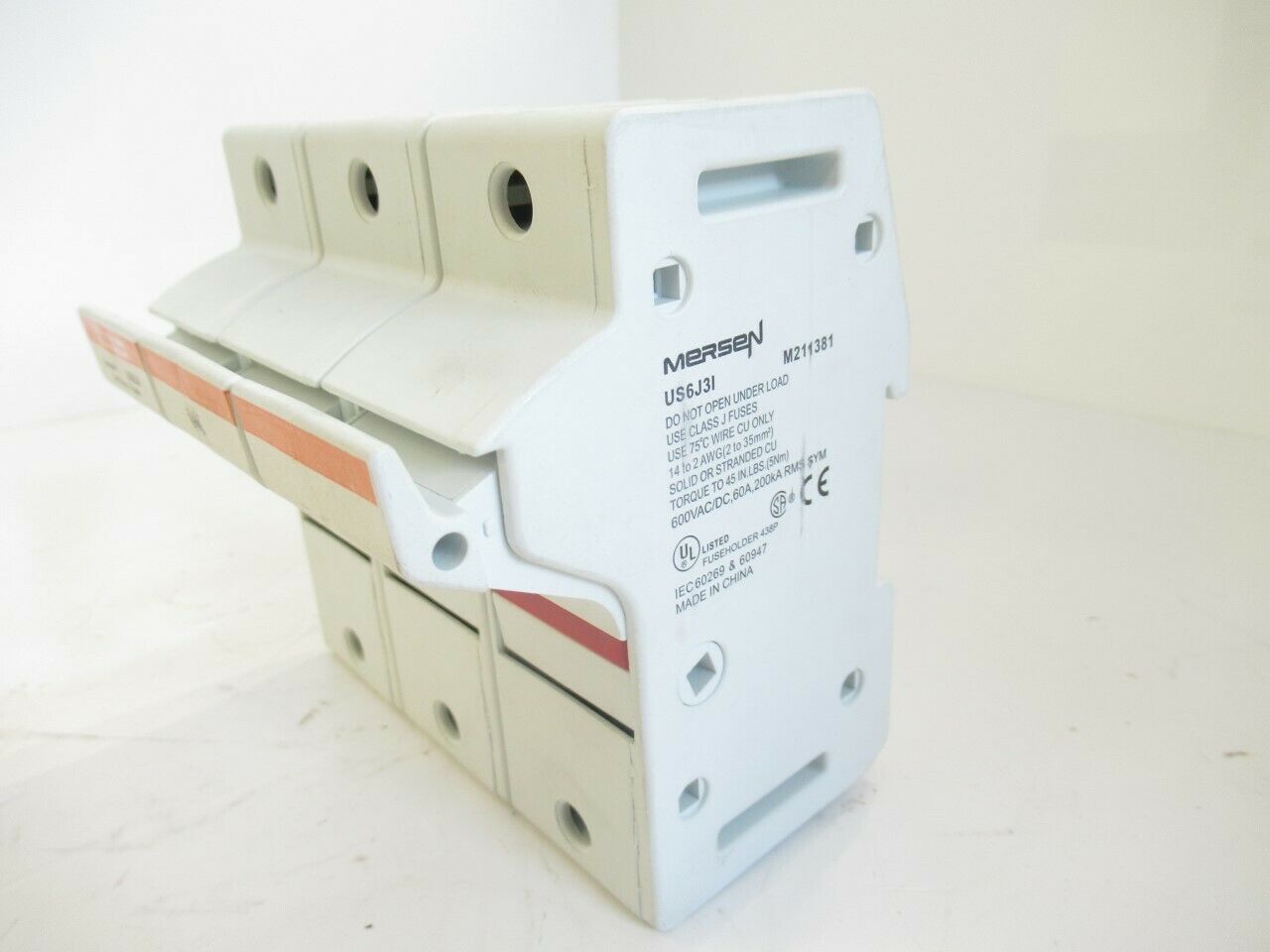 US6J3I M211381 Mersen Fuse Holder Class J, 3 Poles, Finger Safe (USED TESTED) eBay