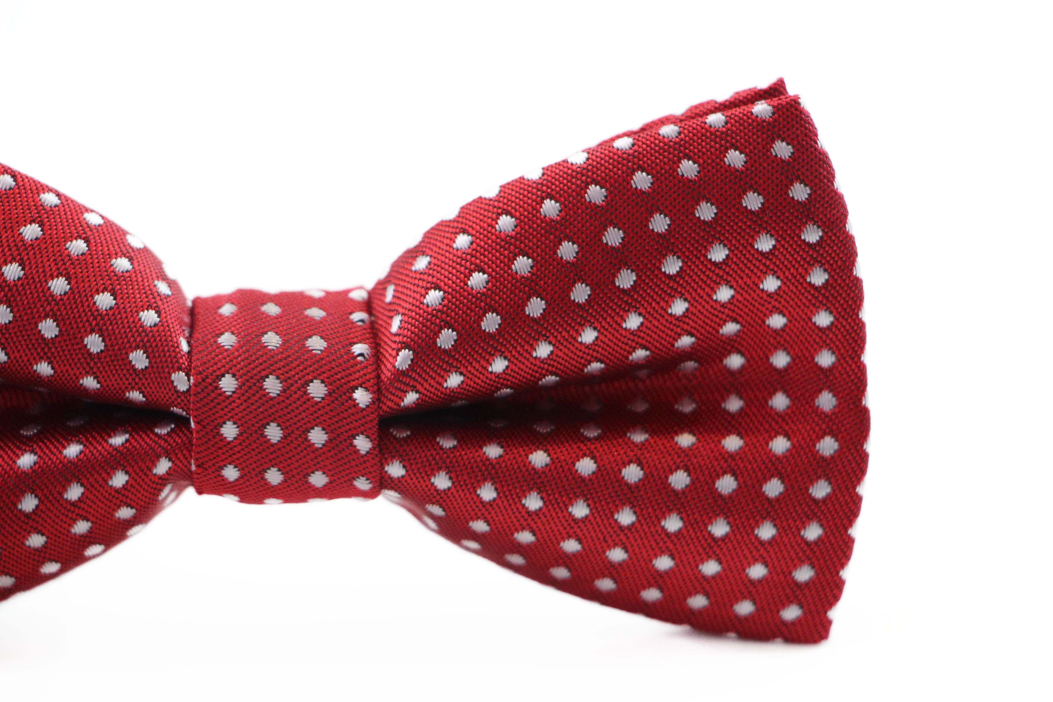 Boys Toddler Kids White Polka Dot Pattern Bow Tie Wedding School Pageboy Bowtie - Picture 29 of 38