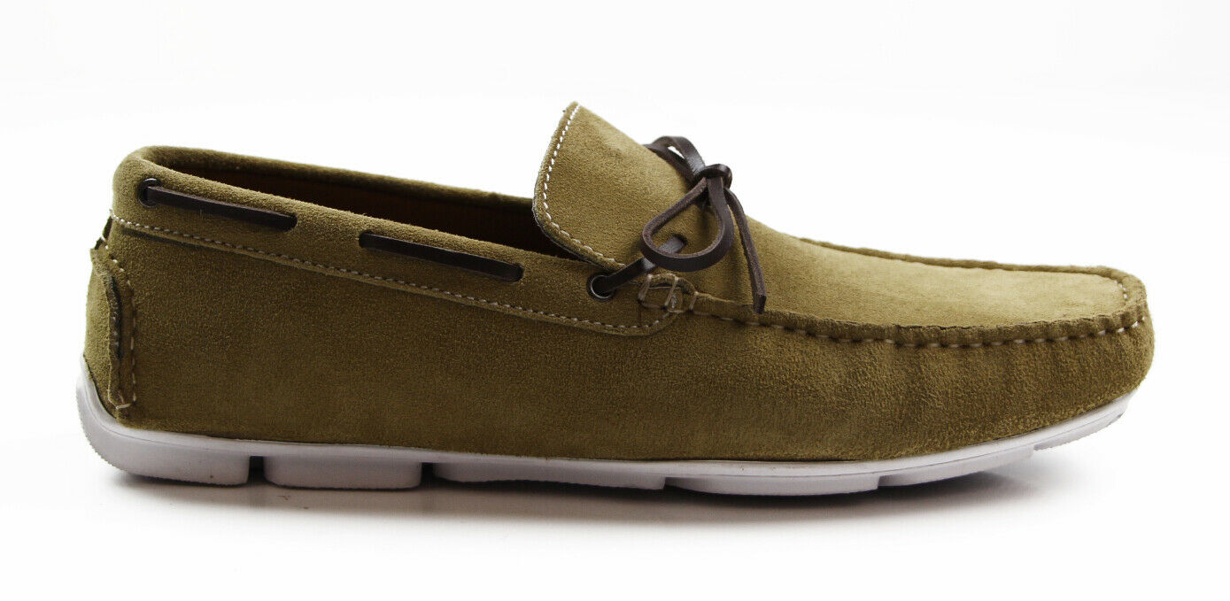 MENS ZASEL PORT Red Camel Suede Leather Casual Dress Boat