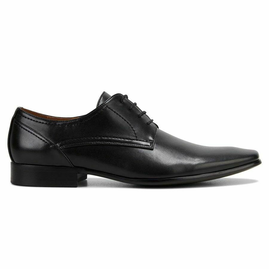 Mens JM by Julius Marlow Streeton Dress Black Tan Work Formal Work Comfort Shoes