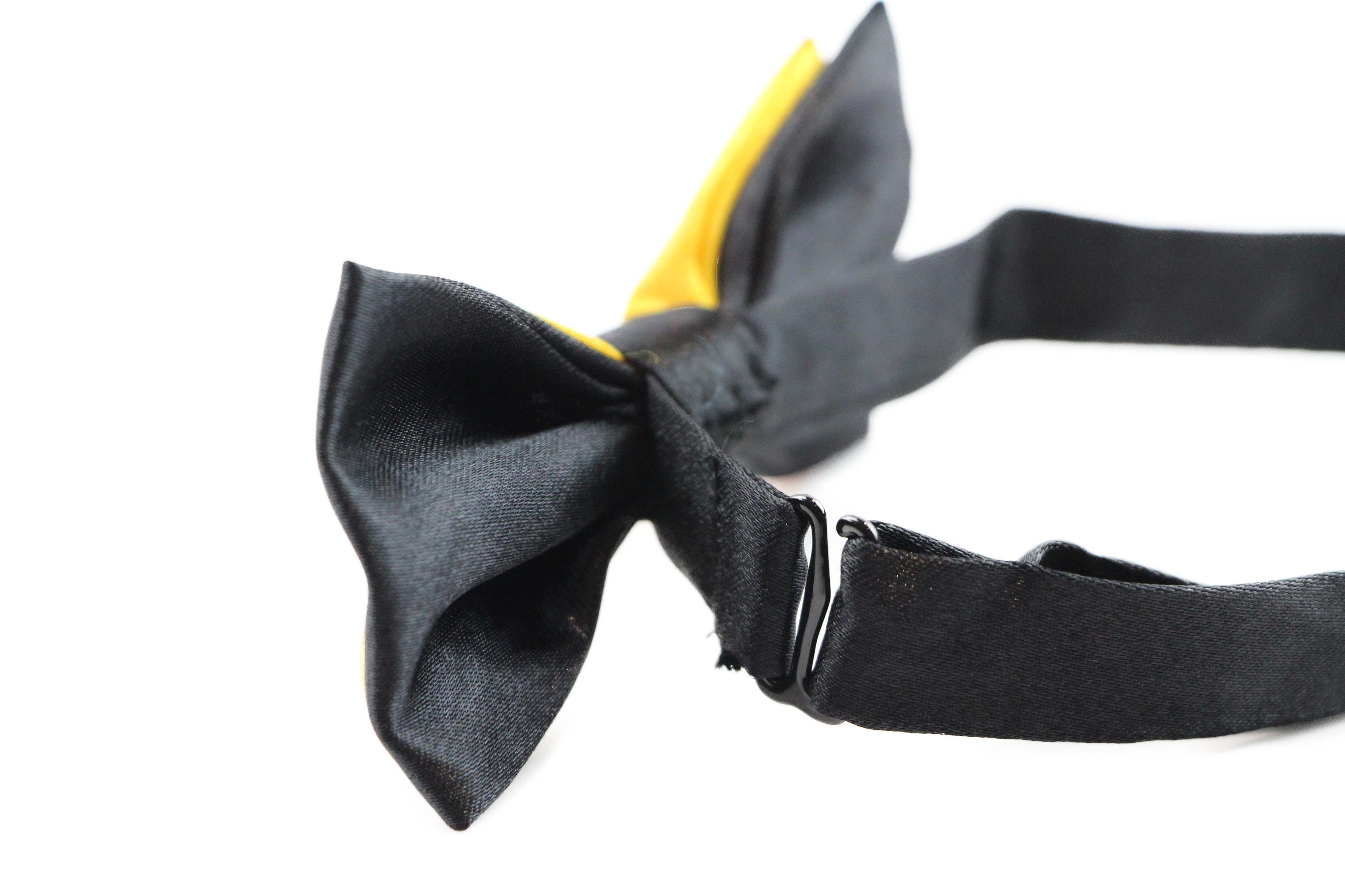 Two Tone Black Layer Boys Bow Tie Pre-Tied Suit Solid Bowtie Red Wedding Formal - Picture 105 of 115