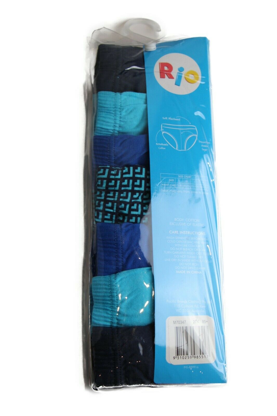 Mens Rio 7 Pack Sexy Hipster Bikini Brief Cotton Underwear Jocks Black