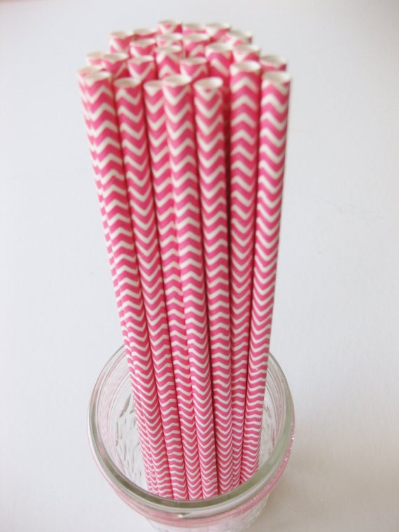 25 X Paper Drinking Straws Chevron V Shape Party Drink Straw - Picture 4 of 11
