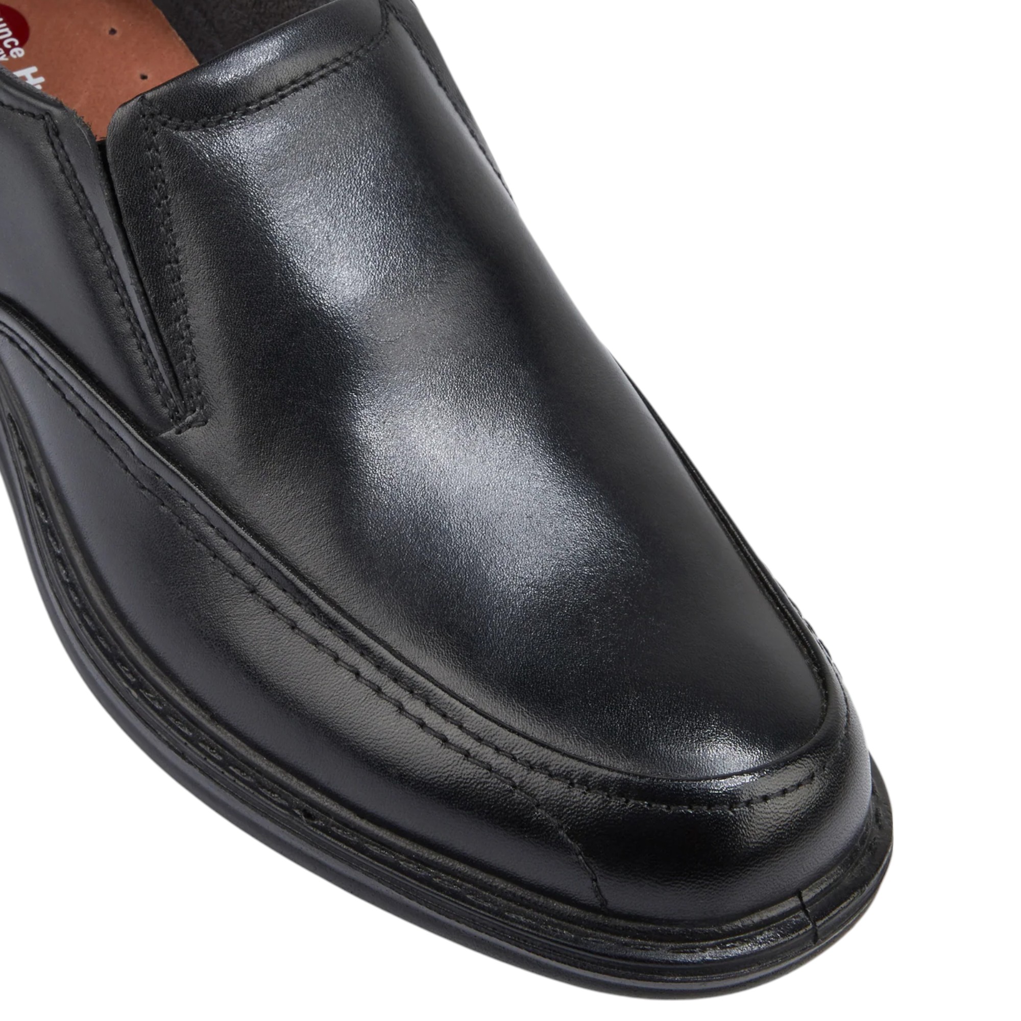Hush Puppies Zone Slip On Shoes Mens 10 Black Leather Comfort H100050 NEW Hush Puppies Leather Upper Black Casual Shoes for Men for  main image 3