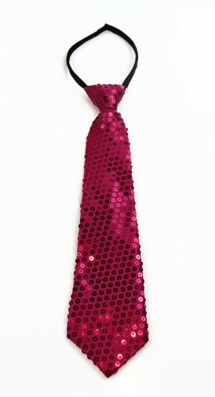Boys Teen Kids Zip Sequin Neck Tie Dance Party Wedding School Clown Costume Ties - Picture 11 of 27