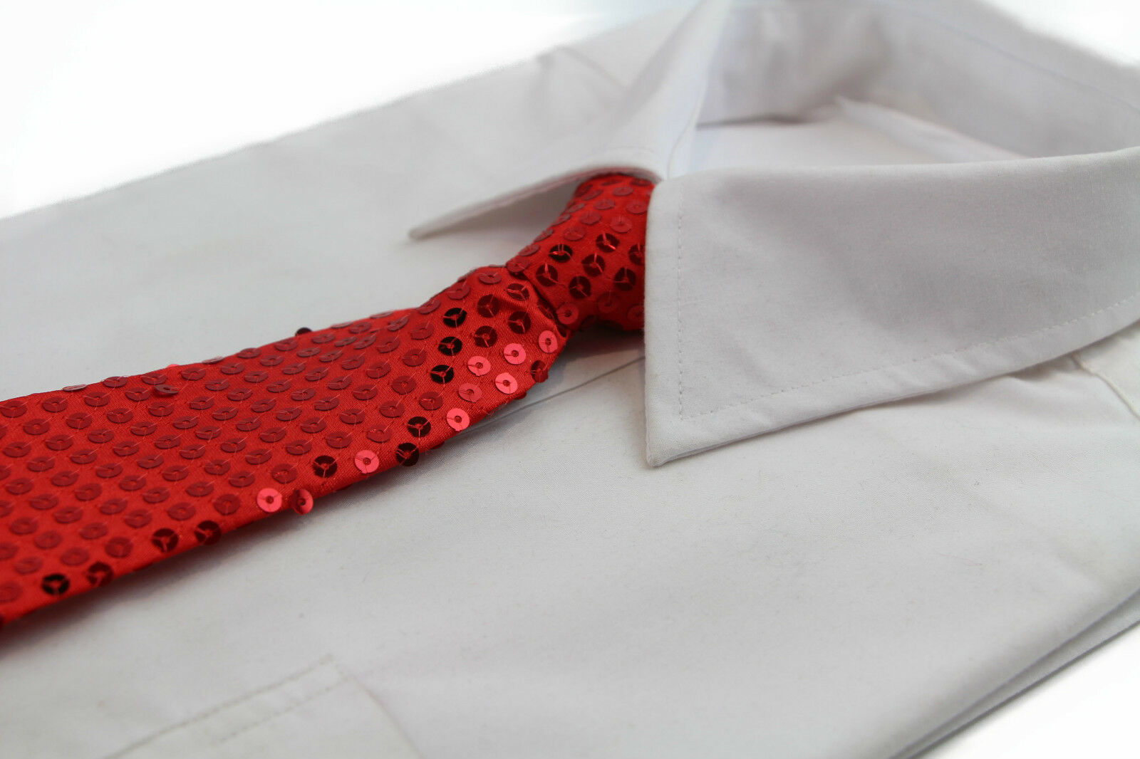Boys Teen Kids Zip Sequin Neck Tie Dance Party Wedding School Clown Costume Ties - Picture 16 of 27