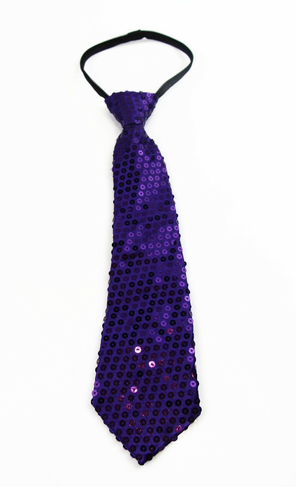 Boys Teen Kids Zip Sequin Neck Tie Dance Party Wedding School Clown Costume Ties - Picture 14 of 27