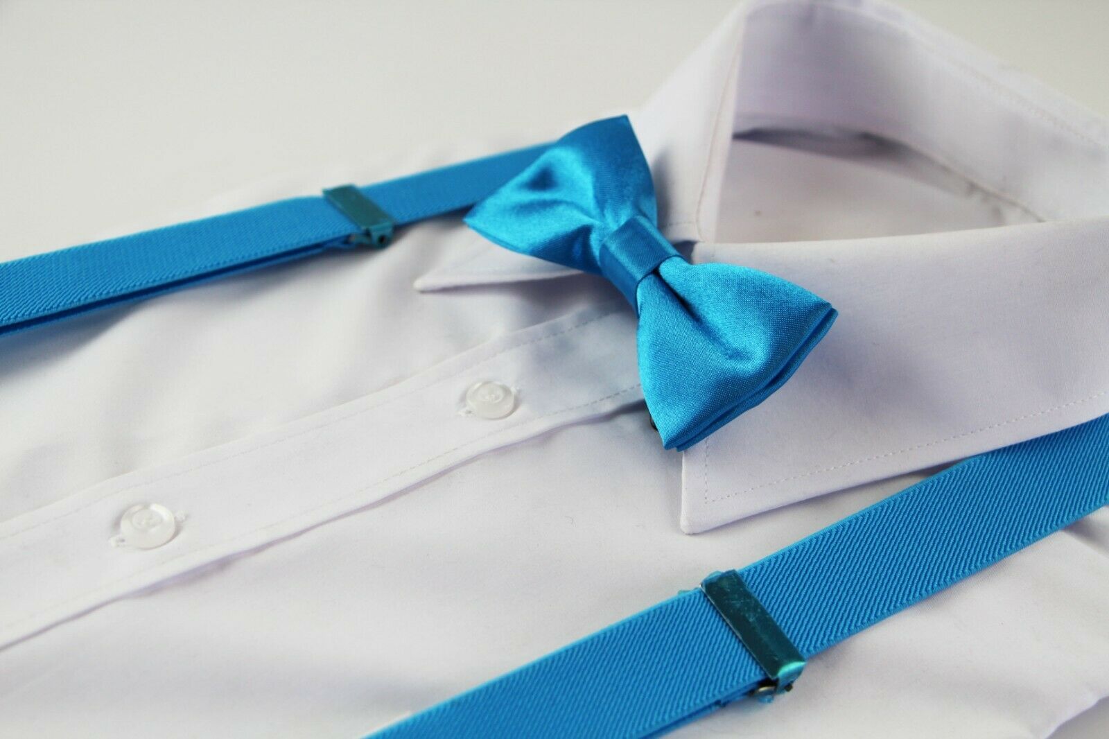 Boys Matching Bow Tie + Suspender Kids Clip On Adjustable Braces Belt Bowties - Picture 18 of 27