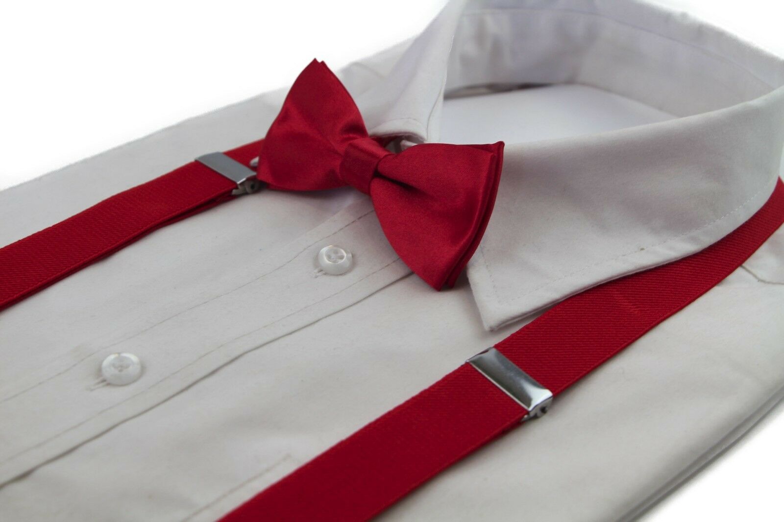 Boys Matching Bow Tie + Suspender Kids Clip On Adjustable Braces Belt Bowties - Picture 23 of 27