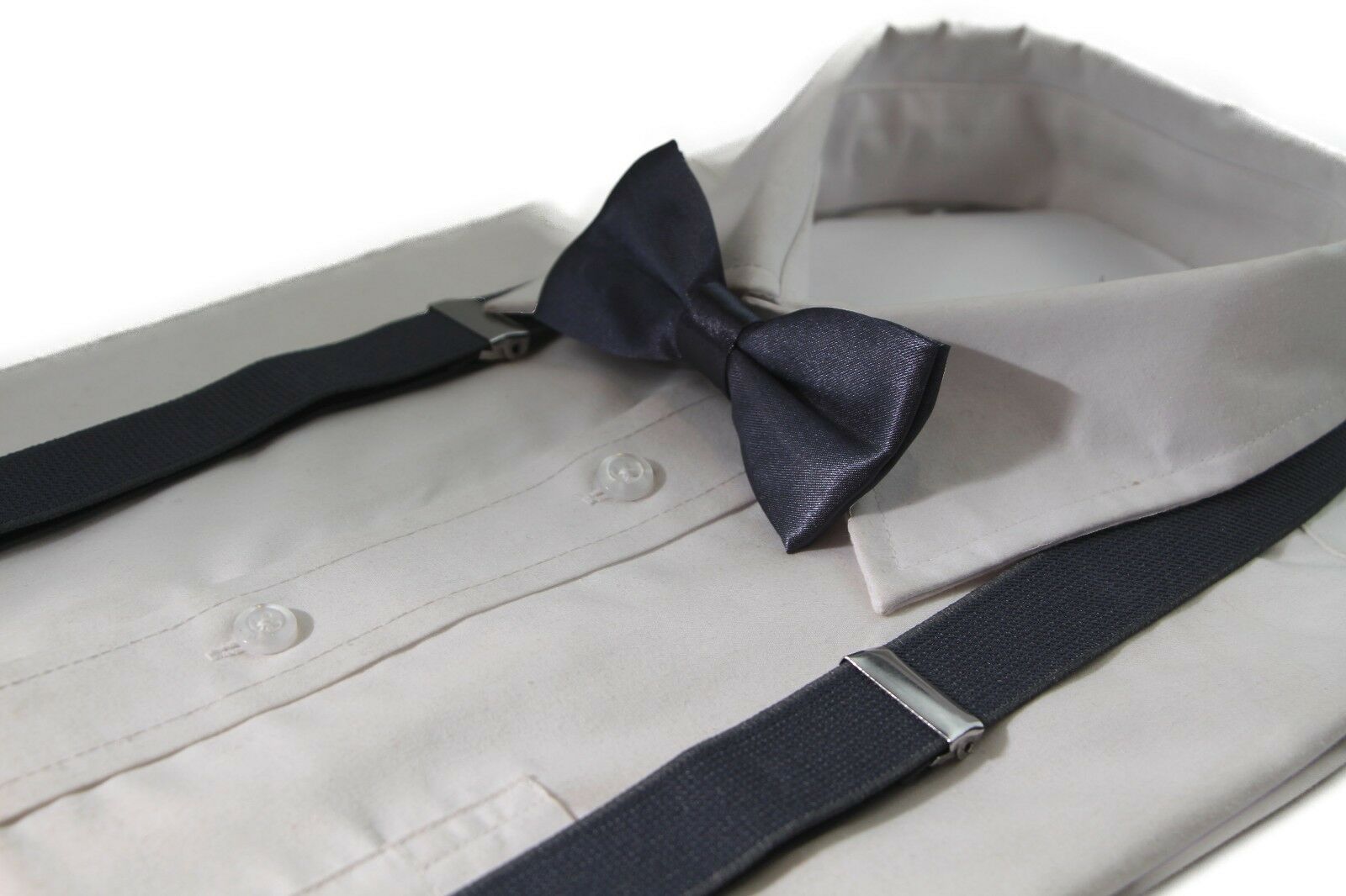 Boys Matching Bow Tie + Suspender Kids Clip On Adjustable Braces Belt Bowties - Picture 15 of 27