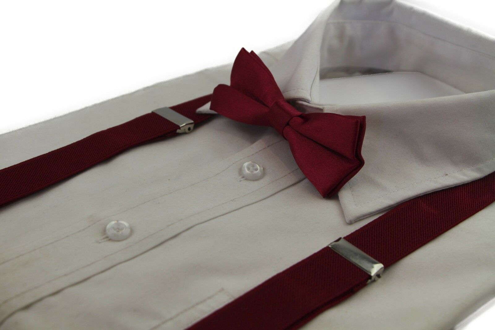 Boys Matching Bow Tie + Suspender Kids Clip On Adjustable Braces Belt Bowties - Picture 19 of 27