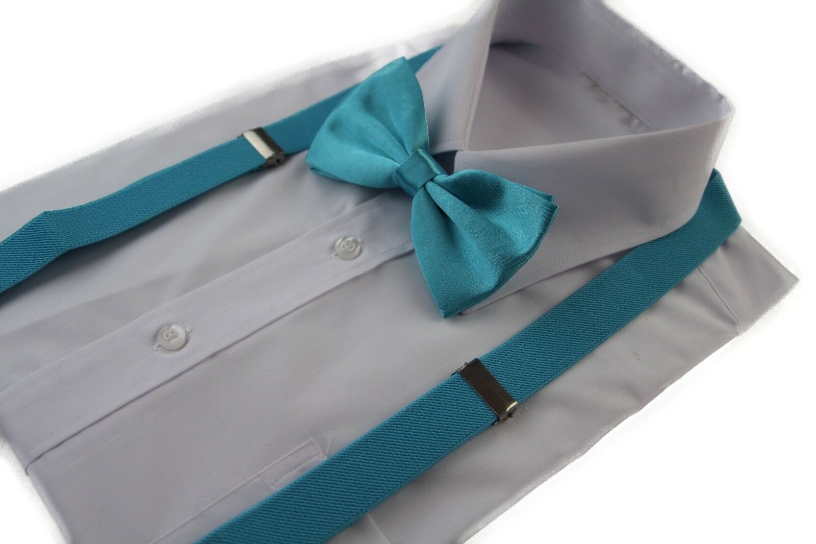 Boys Matching Bow Tie + Suspender Kids Clip On Adjustable Braces Belt Bowties - Picture 25 of 27
