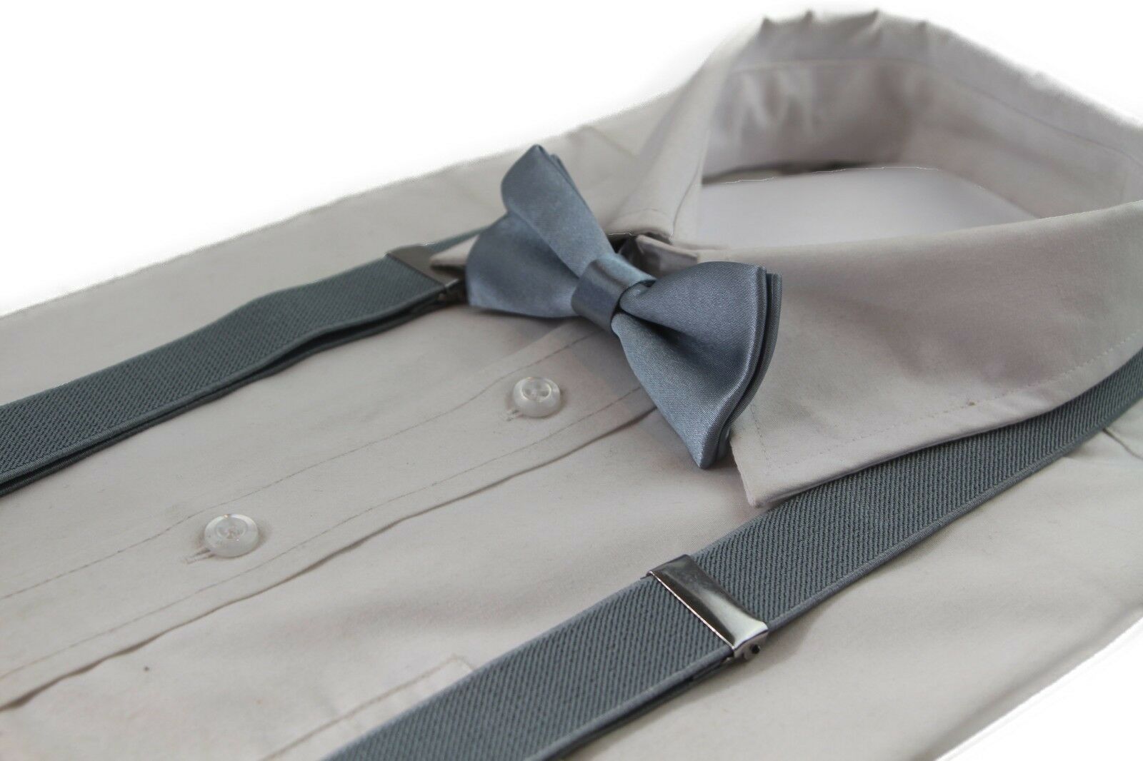 Kids Bow Tie Or Suspender Or Combo Boys Clip On Adjustable Braces Belt Bowties - Picture 16 of 29