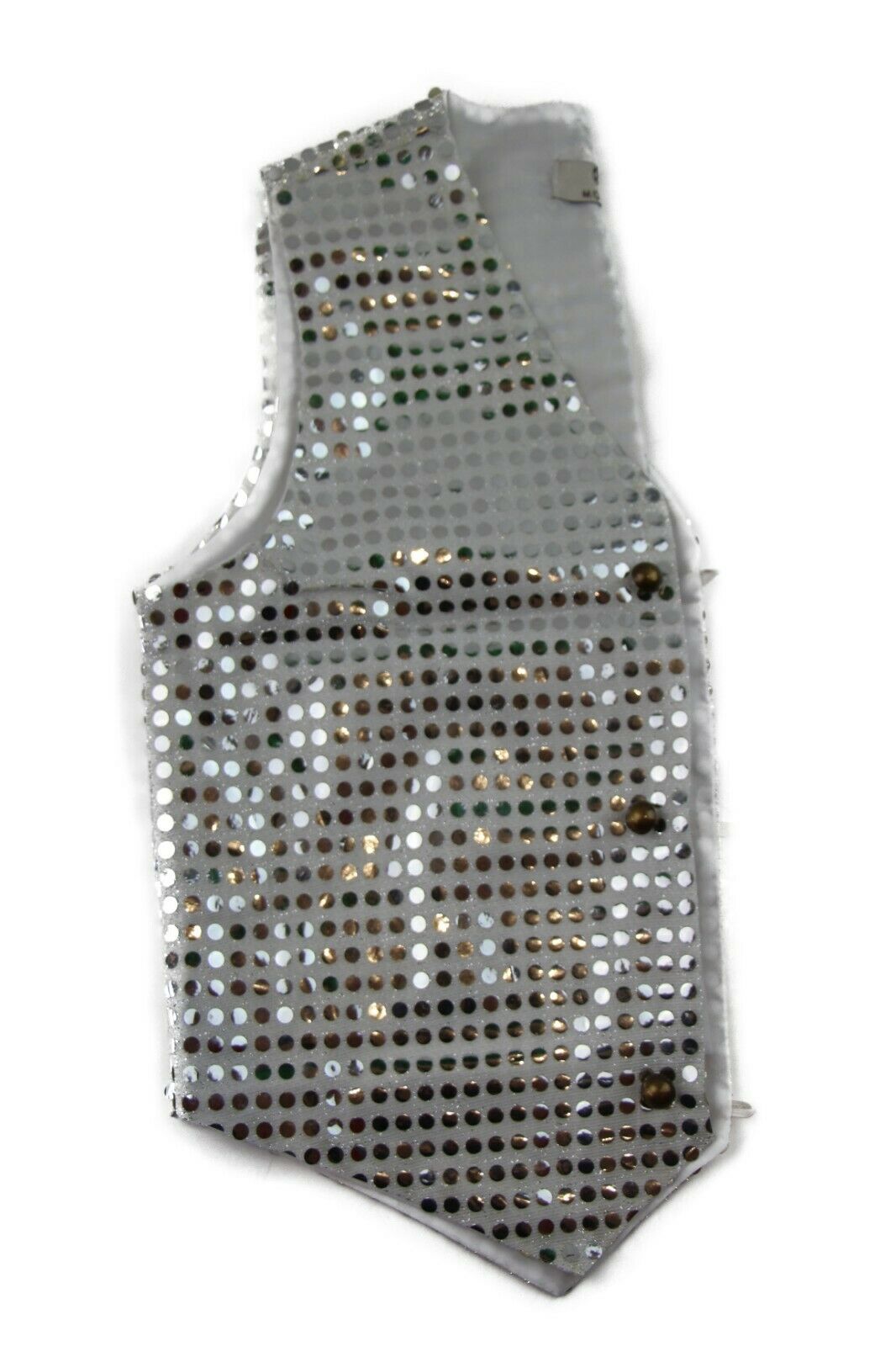 Sequin Vest Waistcoat Tie Boys Girls Dance Costume Black Gold Silver Purple Red - Picture 36 of 53