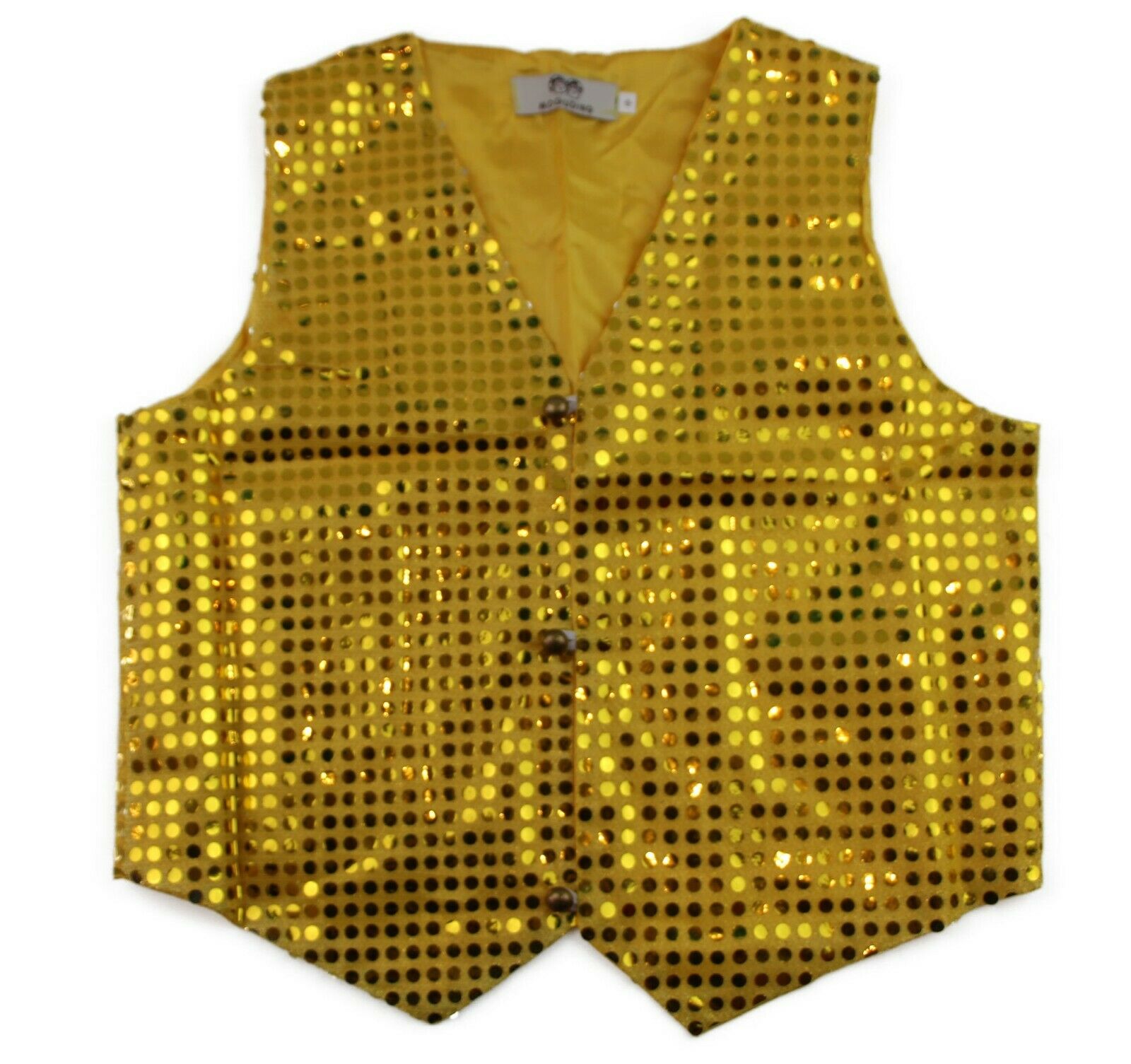 Sequin Vest Waistcoat Tie Boys Girls Dance Costume Black Gold Silver Purple Red - Picture 46 of 53
