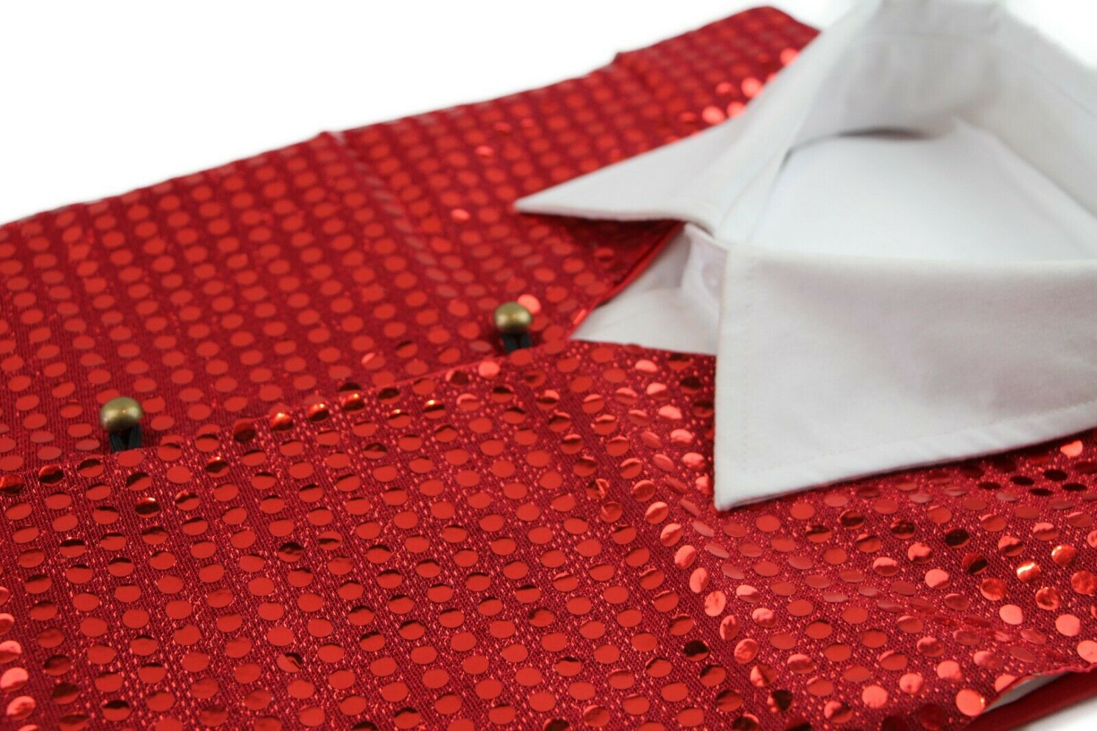 Sequin Vest Waistcoat Tie Boys Girls Dance Costume Black Gold Silver Purple Red - Picture 31 of 53