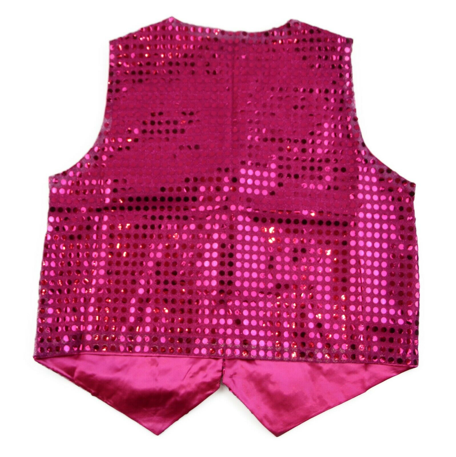 Sequin Vest Waistcoat Tie Boys Girls Dance Costume Black Gold Silver Purple Red - Picture 15 of 53