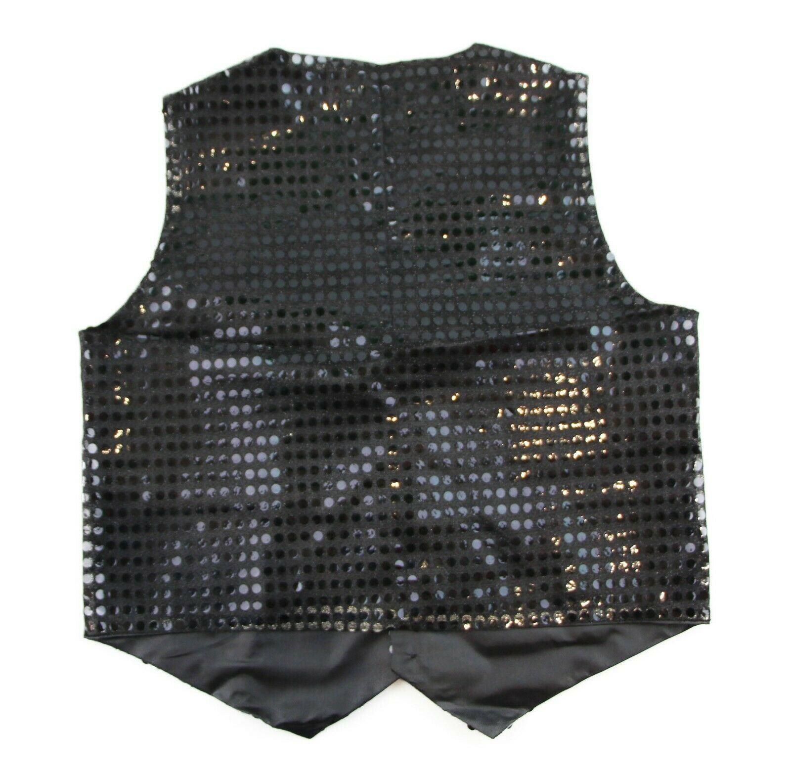 Sequin Vest Waistcoat Tie Boys Girls Dance Costume Black Gold Silver Purple Red - Picture 7 of 53