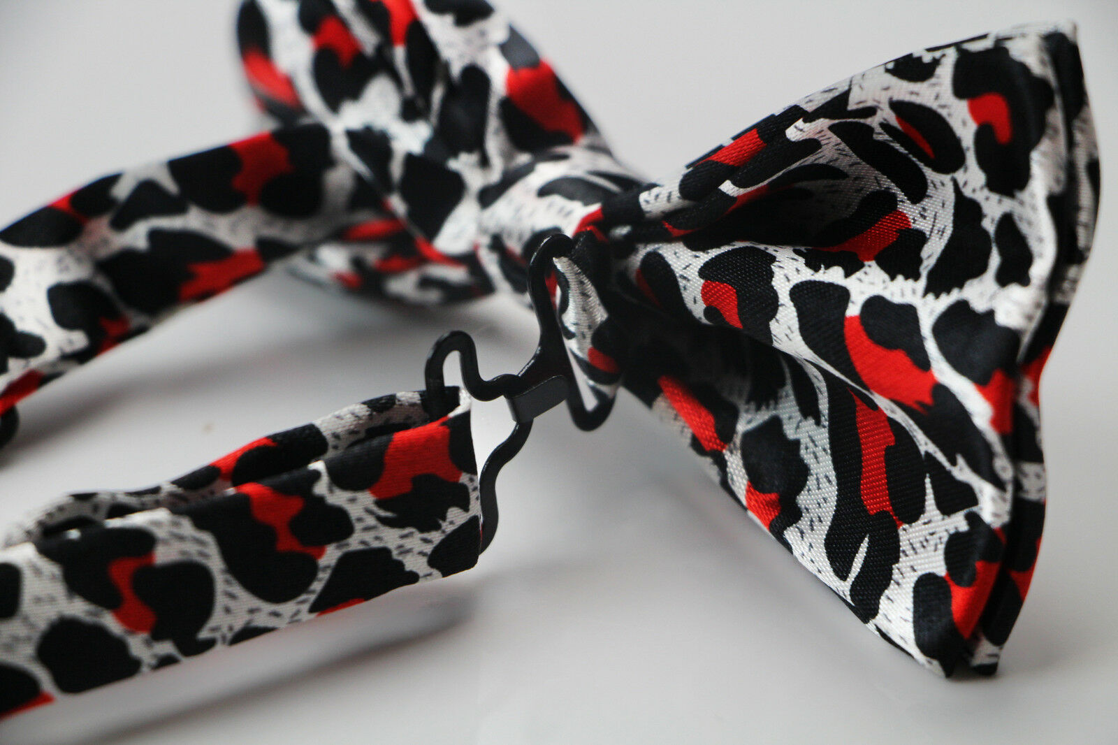 Mens Leopard Pattern Bow Tie Silk Pre-Tied Men Bowtie Wedding Formal Ties Tuxedo - Picture 8 of 8