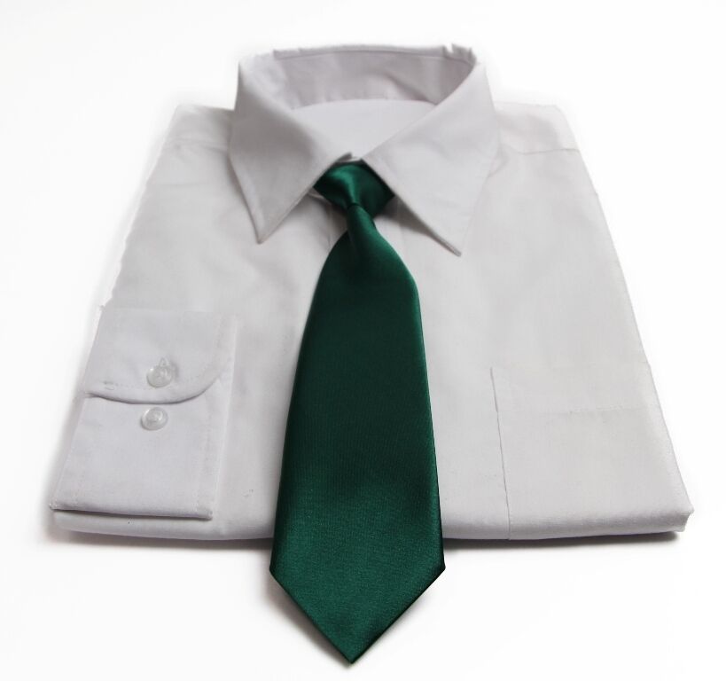 Boys New Elasticised Neck Tie Necktie Elastic Plain Kids Children Party Wedding - Picture 7 of 11