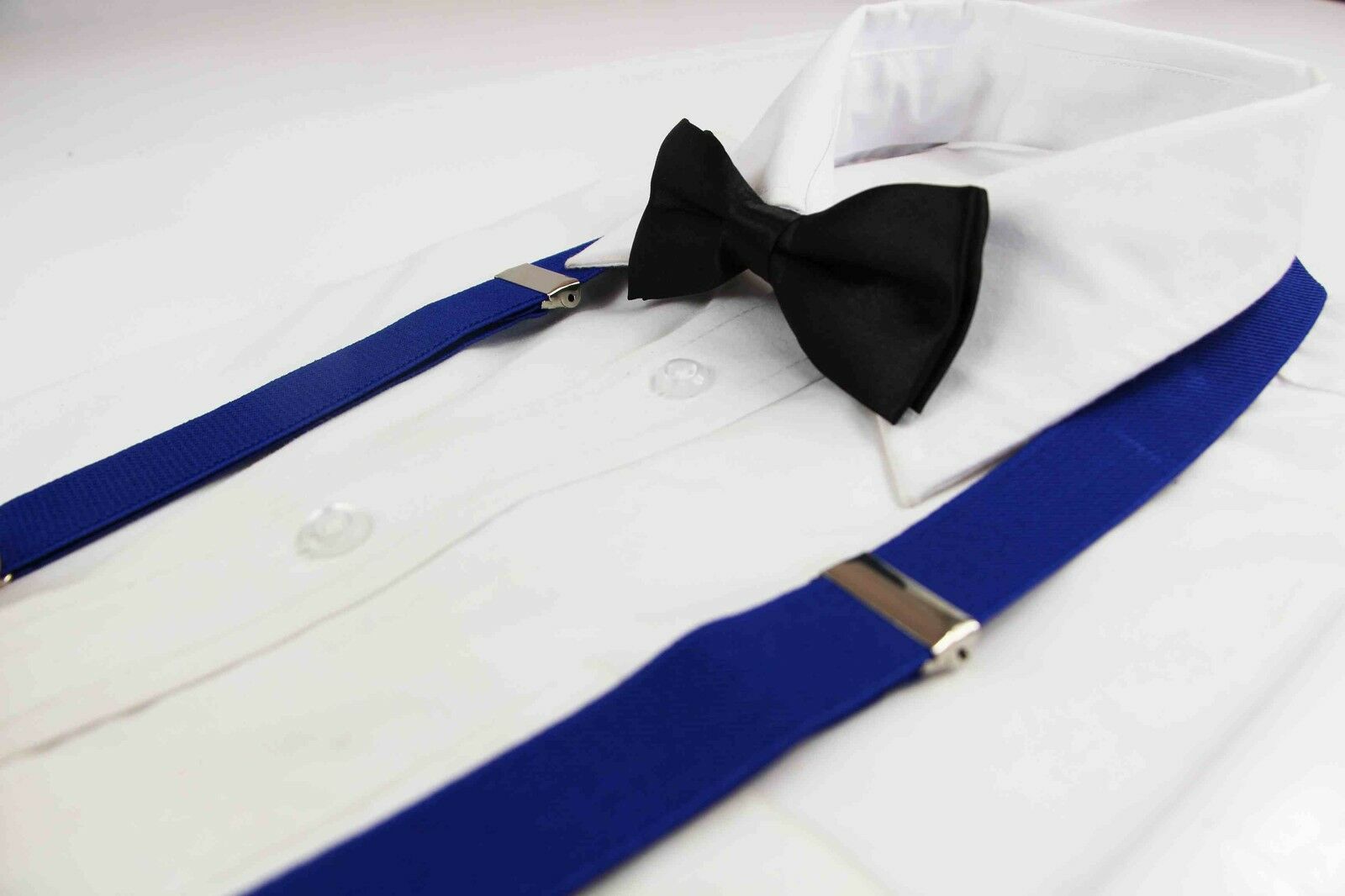 Boys Girls Kids Clip On Suspenders Adjustable + Bow Tie Bowtie Wedding Pageboy - Picture 20 of 22