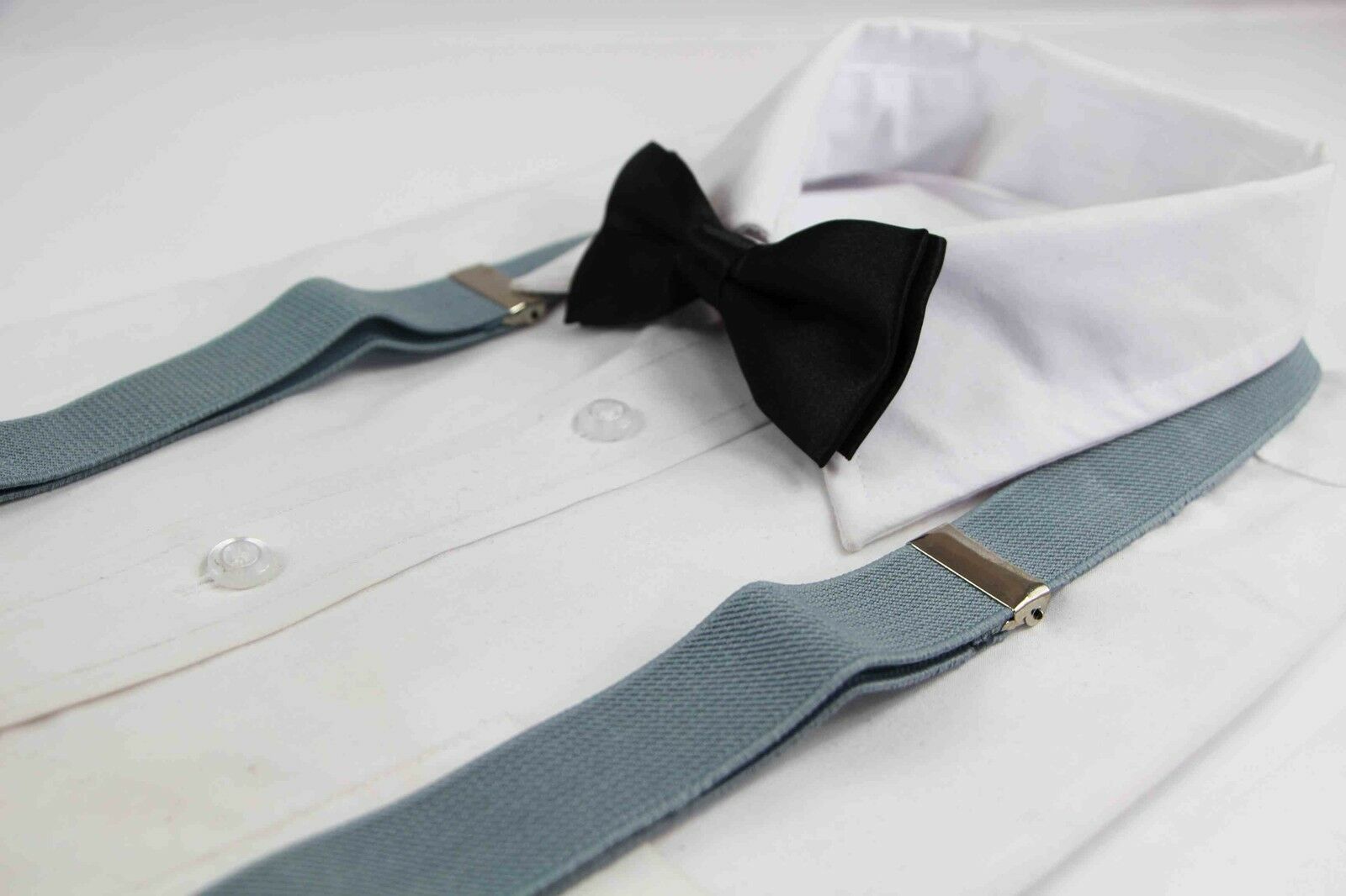 Boys Girls Kids Clip On Suspenders Adjustable + Bow Tie Bowtie Wedding Pageboy - Picture 13 of 22