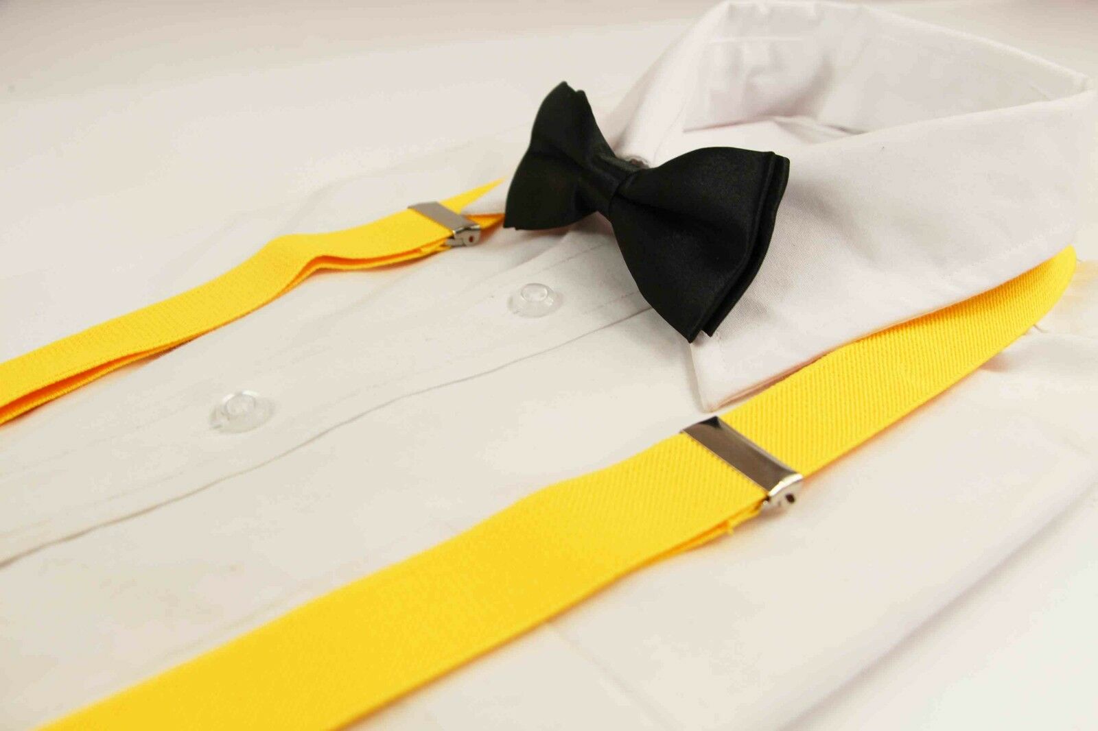Boys Girls Kids Clip On Suspenders Adjustable + Bow Tie Bowtie Wedding Pageboy - Picture 22 of 22