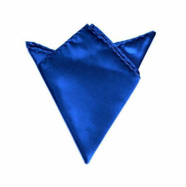 Mens Formal Pocket Hanky Square Satin Handkerchief Black Tie Blue Silver White - Bild 4 von 53