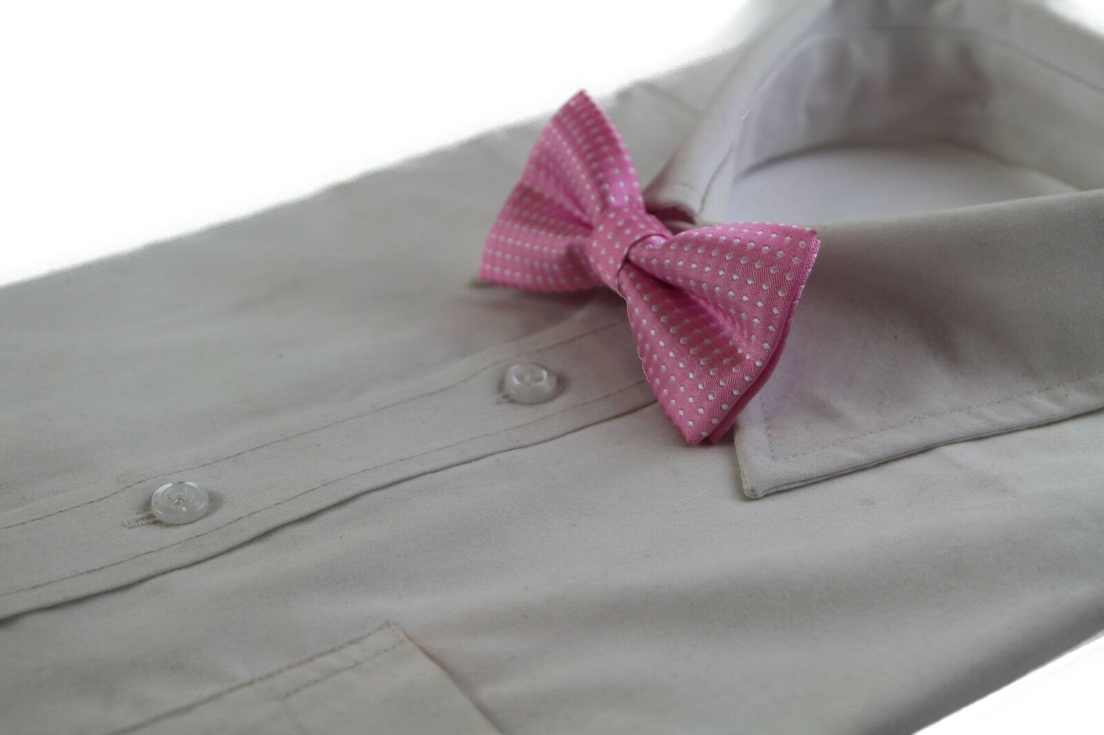 Boys Toddler Kids White Polka Dot Pattern Bow Tie Wedding School Pageboy Bowtie - Picture 12 of 38