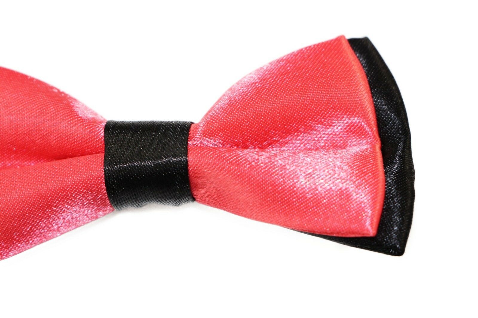 Two Tone Black Layer Boys Bow Tie Pre-Tied Suit Solid Bowtie Red Wedding Formal - Picture 109 of 115