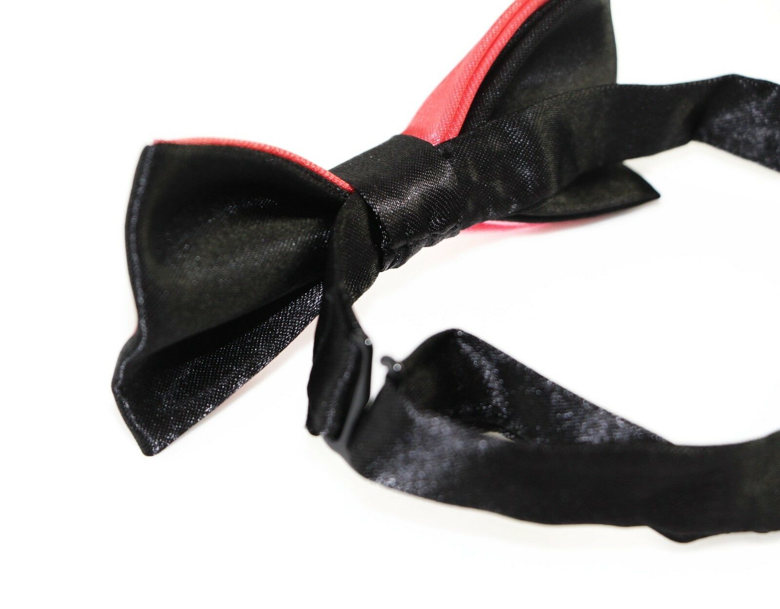 Two Tone Black Layer Boys Bow Tie Pre-Tied Suit Solid Bowtie Red Wedding Formal - Picture 108 of 115