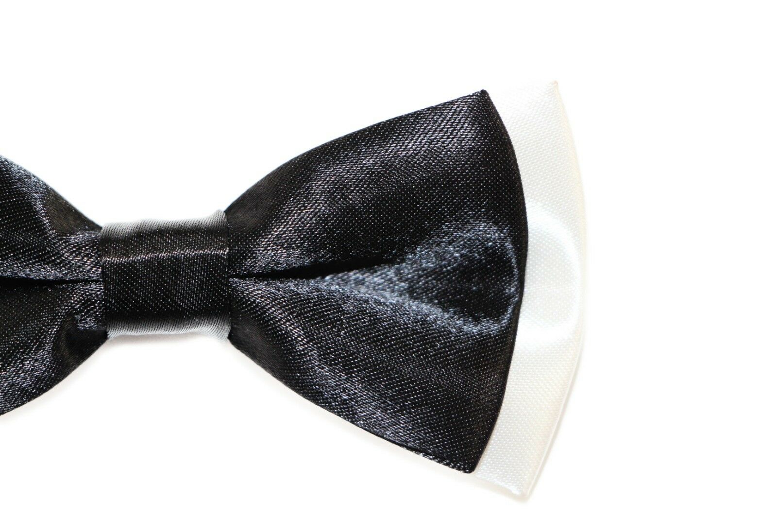Two Tone Black Layer Boys Bow Tie Pre-Tied Suit Solid Bowtie Red Wedding Formal - Picture 10 of 115