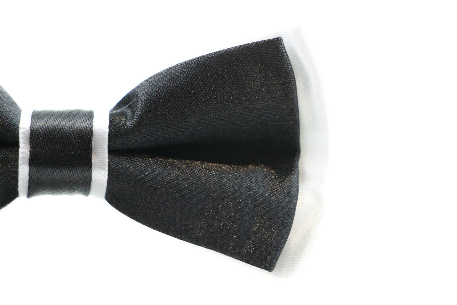 Two Tone Black Layer Boys Bow Tie Pre-Tied Suit Solid Bowtie Red Wedding Formal - Picture 7 of 115